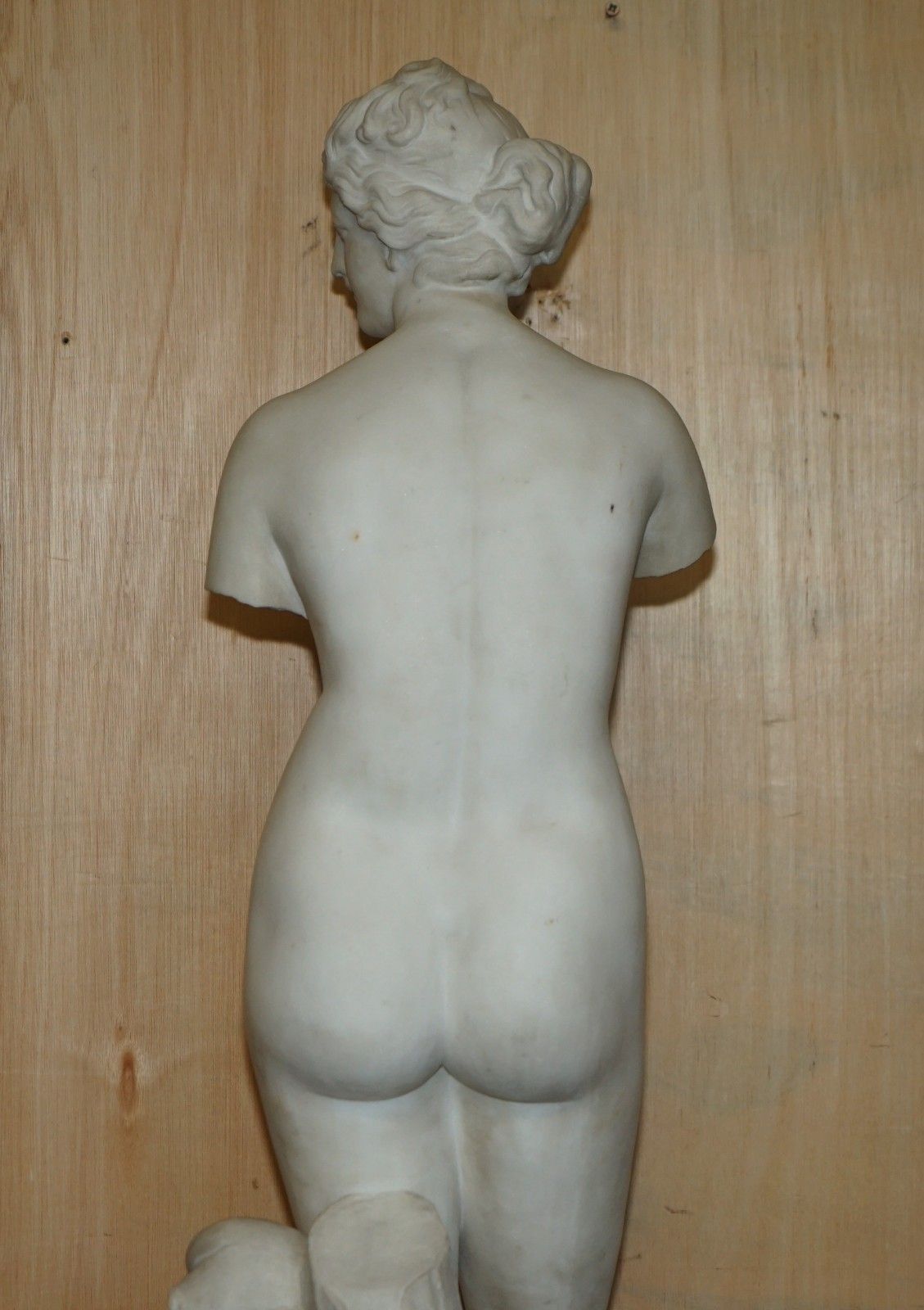 25000.0 Antique Jean  Antoine Houdon Signed Large Venus De Milo Marble Statue On Plinth photo