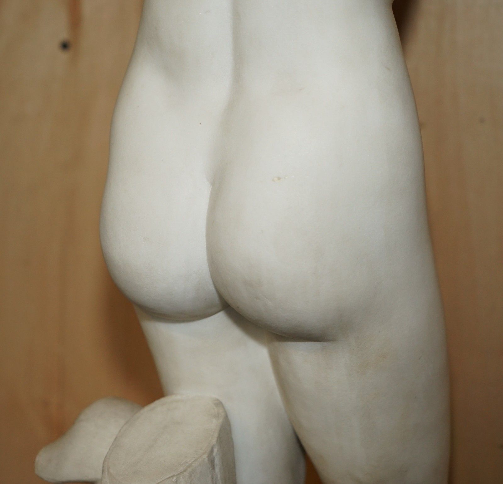photo buy Antique Jean  Antoine Houdon Signed Large Venus De Milo Marble Statue On Plinth