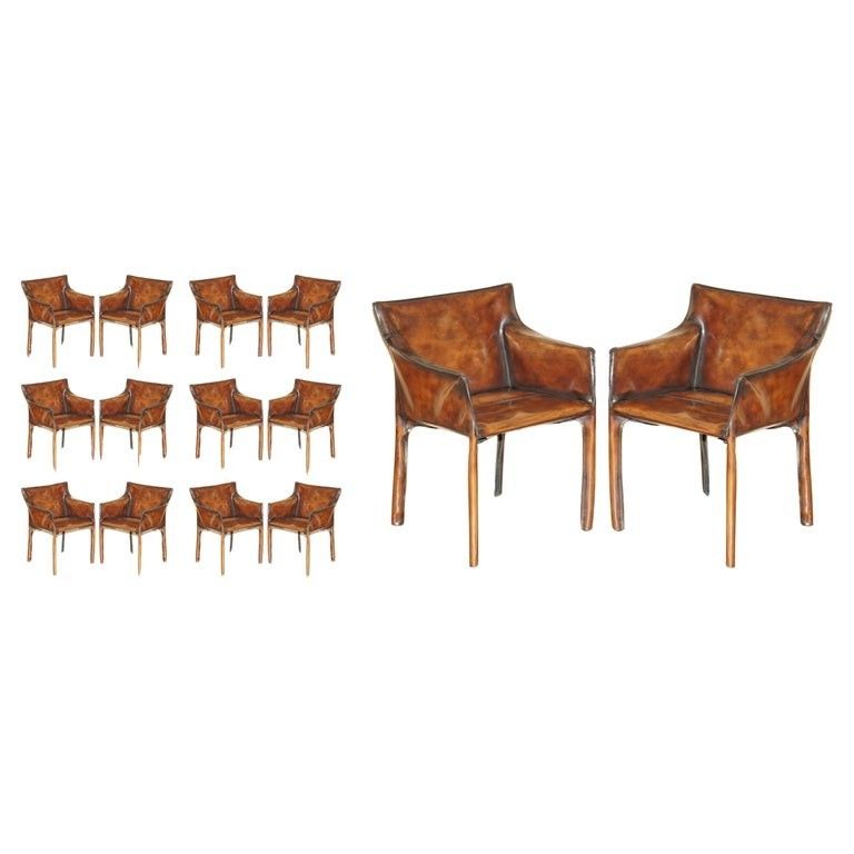 Fourteen Restored 1977 Mario Bellini For Matteo Grassi Cab 412 Dining Chairs 14