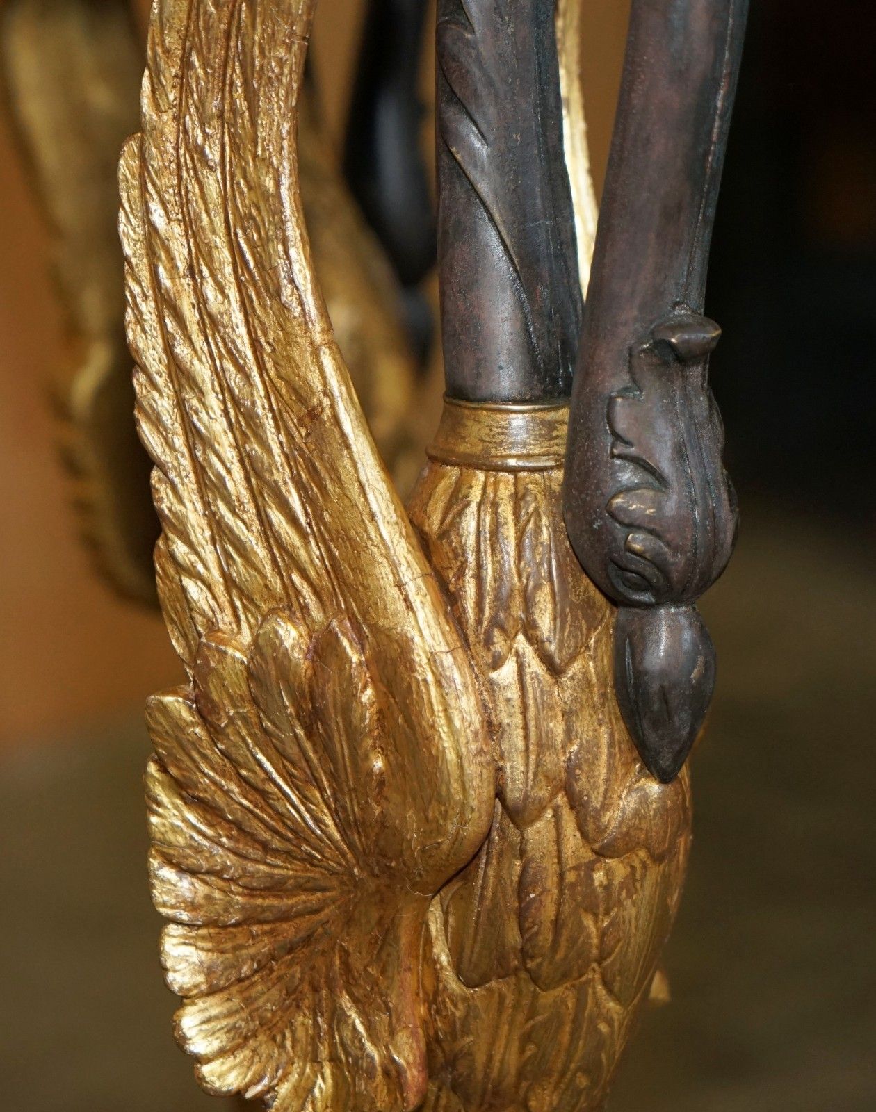 24500.0 Important Pair Of Antique French Empire Brass Bronze & Marble Gueridon Tables photo