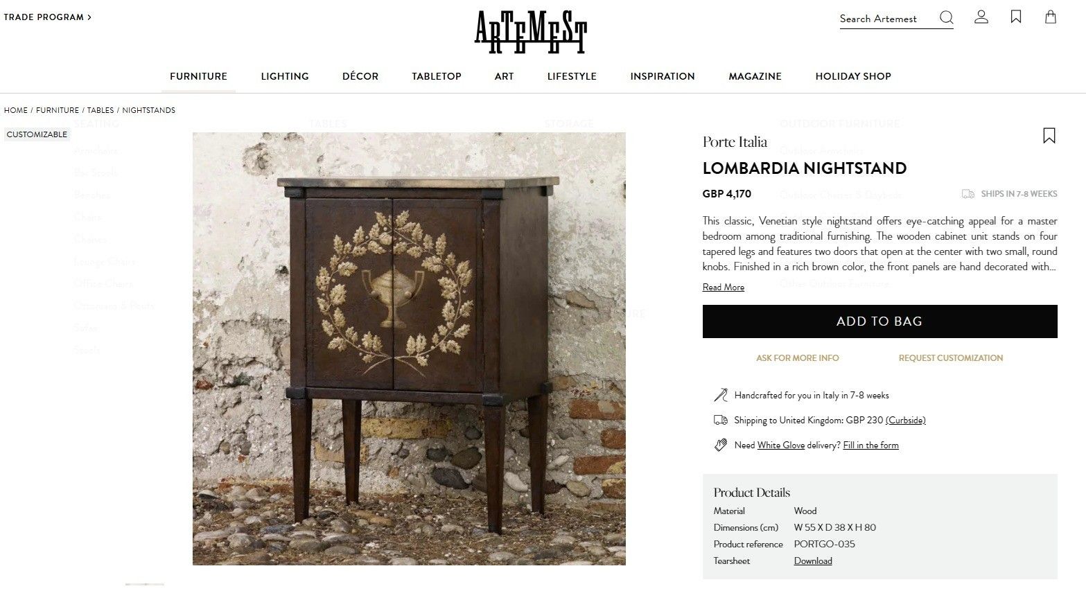 Pair Of Rrp £8,340 Porte Italia Lombardia Nightstands Bedside Side End Tables photo furniture