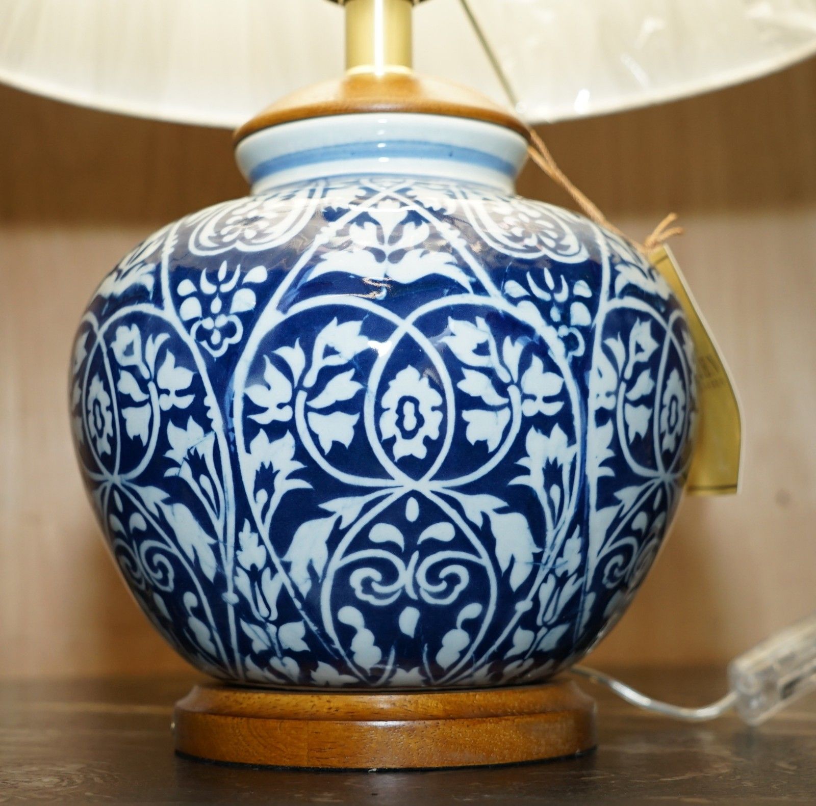 1 Of 4 Brand New In The Box Ralph Lauren Porcelain Vase Cobalt Blue Table Lamps photo vinterior