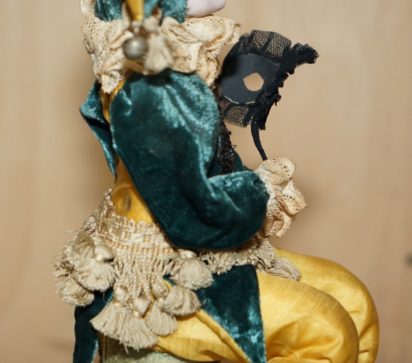 1350.0 Antique French Hand Made Musical Automaton Jester Clown That Plays Music & Moves photo