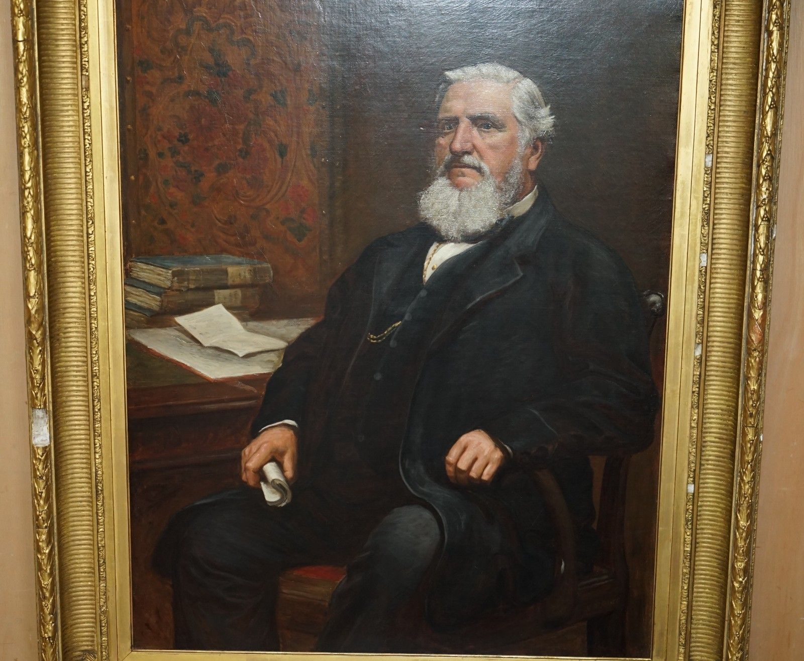 Herbert William Piper (British, 1846 1921) Signed Oil Painting Of A Town Clerk photo for sale