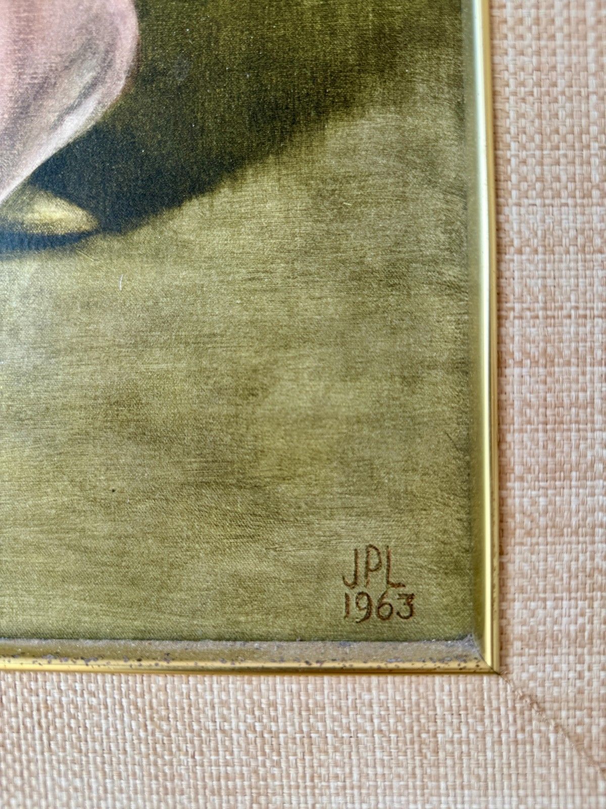 1960s Print ‘The Secret’ By Joanne Pemberton Longman In Original Frame photo buy