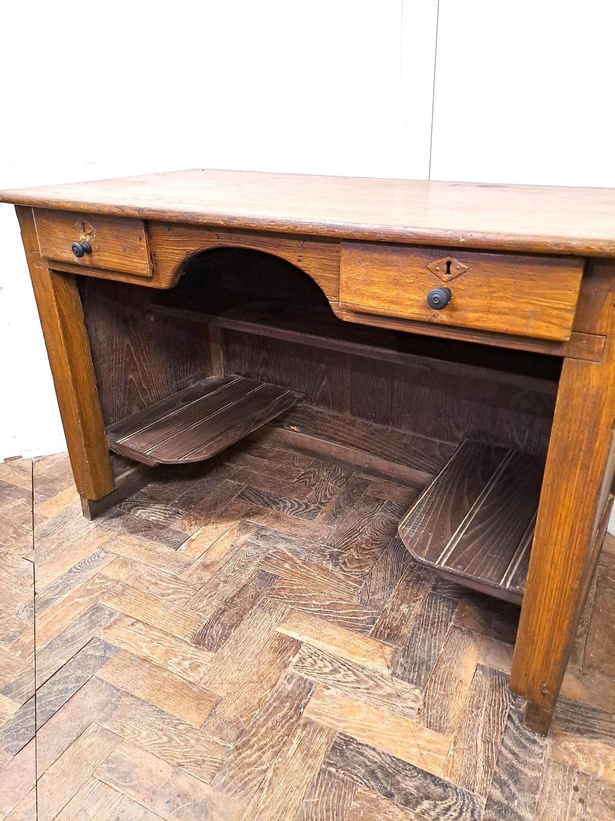 A Small Antique French Scumbled Shop Counter photo Furniture