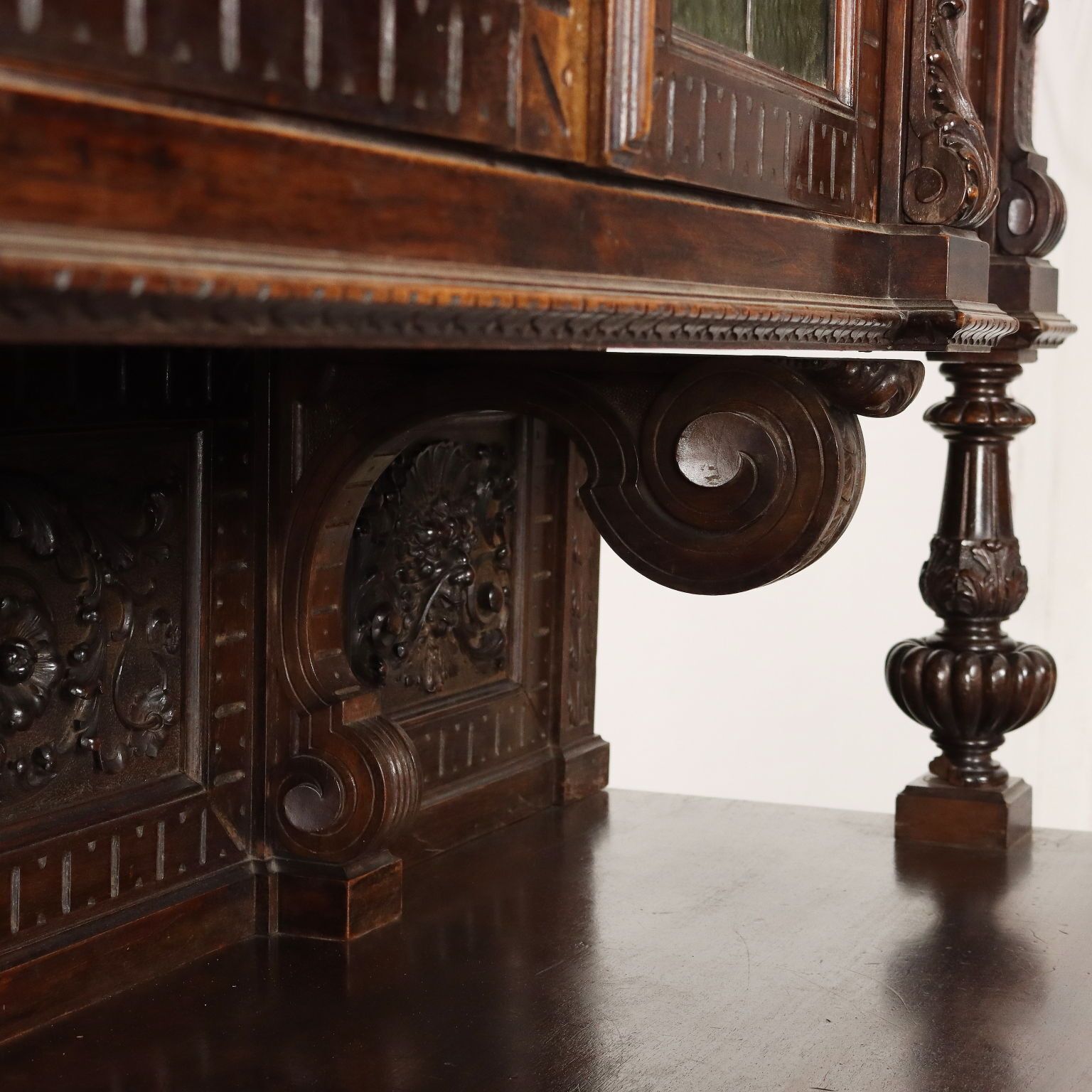 Neo Renaissance Style Cupboard Wood XIX Century photo vintage
