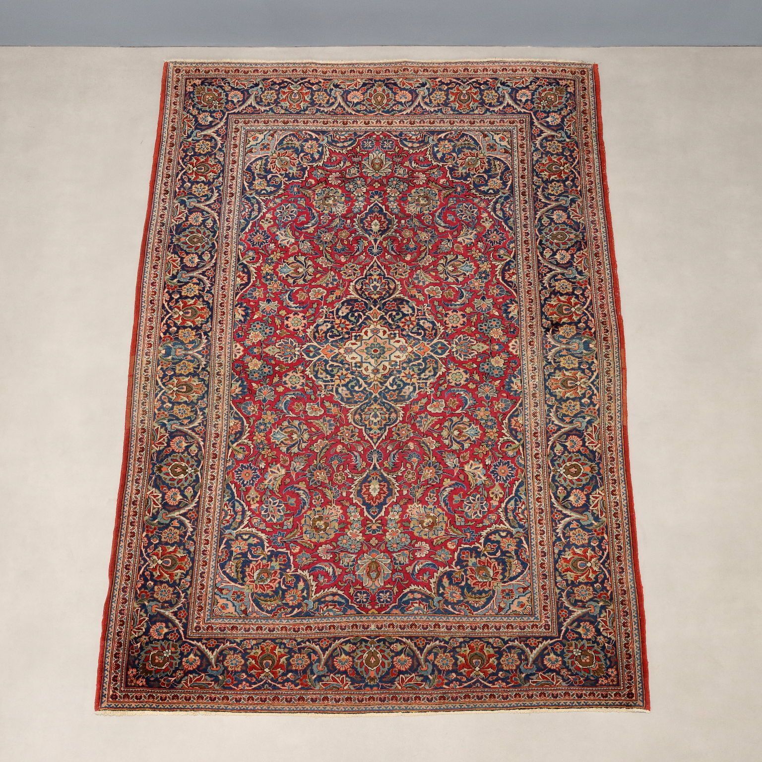 Antique Asian Carpet Cotton Extra Thin Knot 79 X 51 In photo for sale