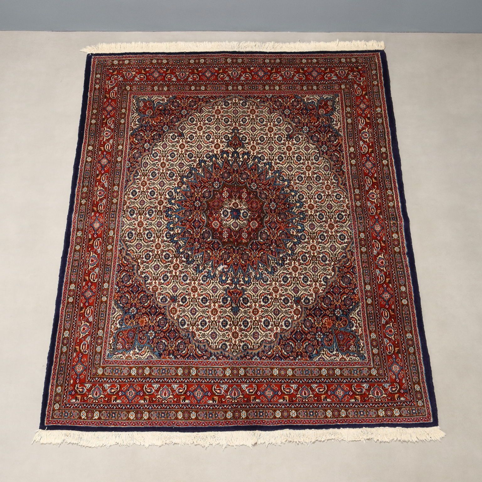 Antique Asian Carpet Cotton Wool Heavy Knot 81 X 59 In photo Textiles