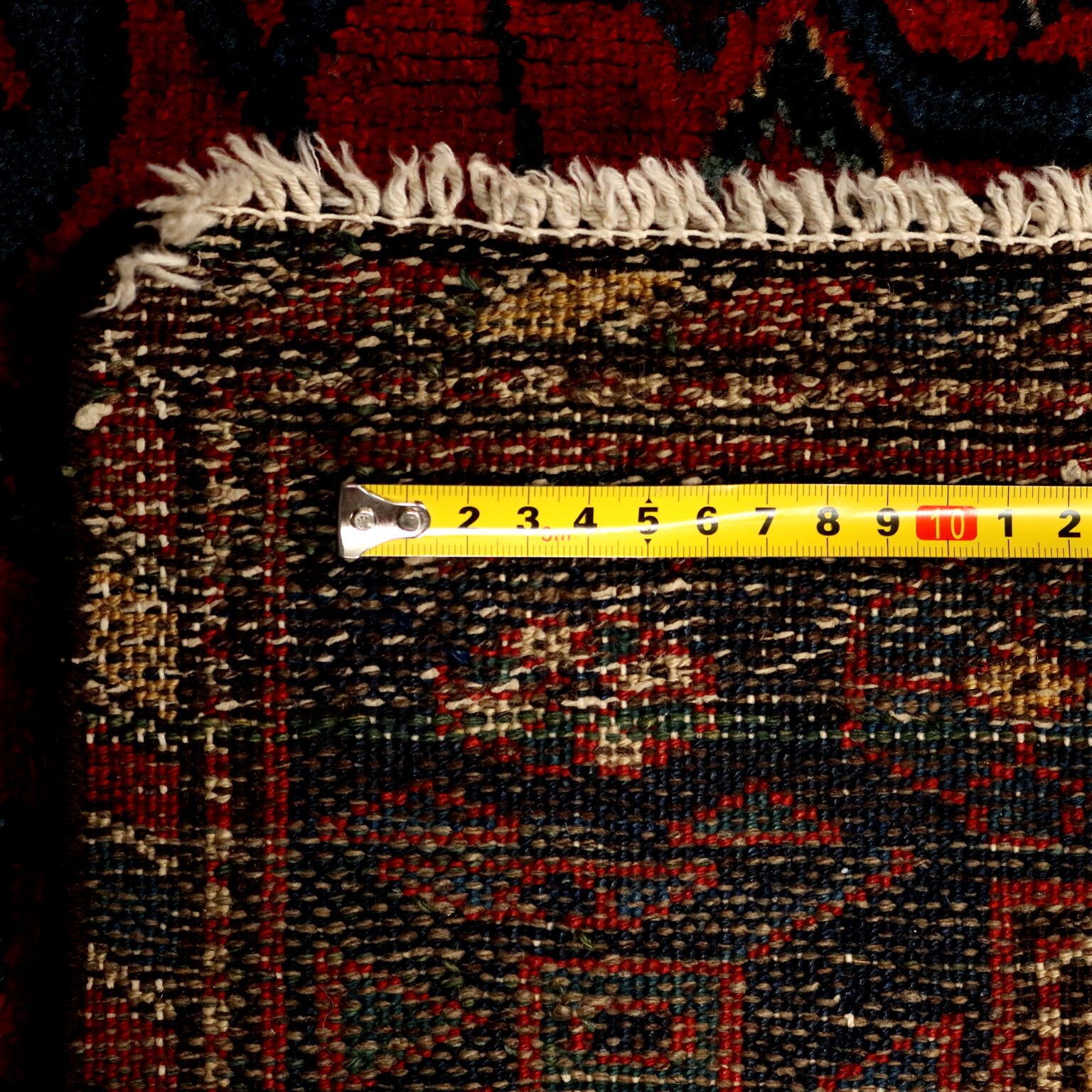Antique Asian Carpet Wool Thin Knot Handmade 57 X 40 In photo vintage
