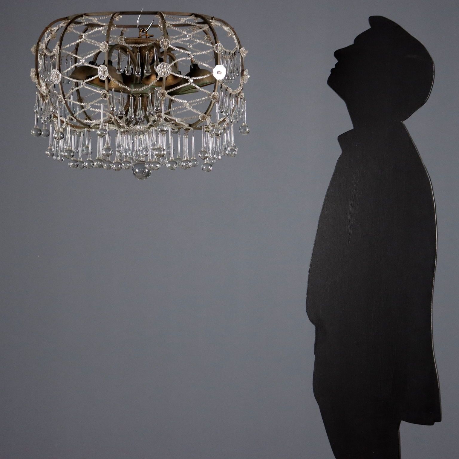 Antique Chandelier Glass Metal 6 Lights Italy XIX Century photo furniture