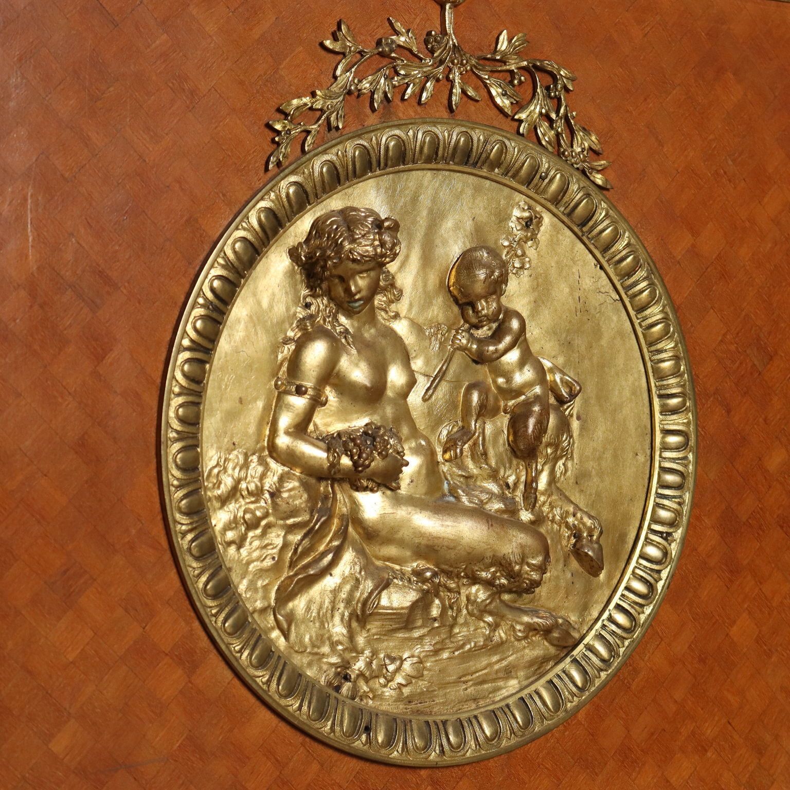 Antique Cupboard Louis XVI Mahogany Gilded Bronze XX Century photo for sale