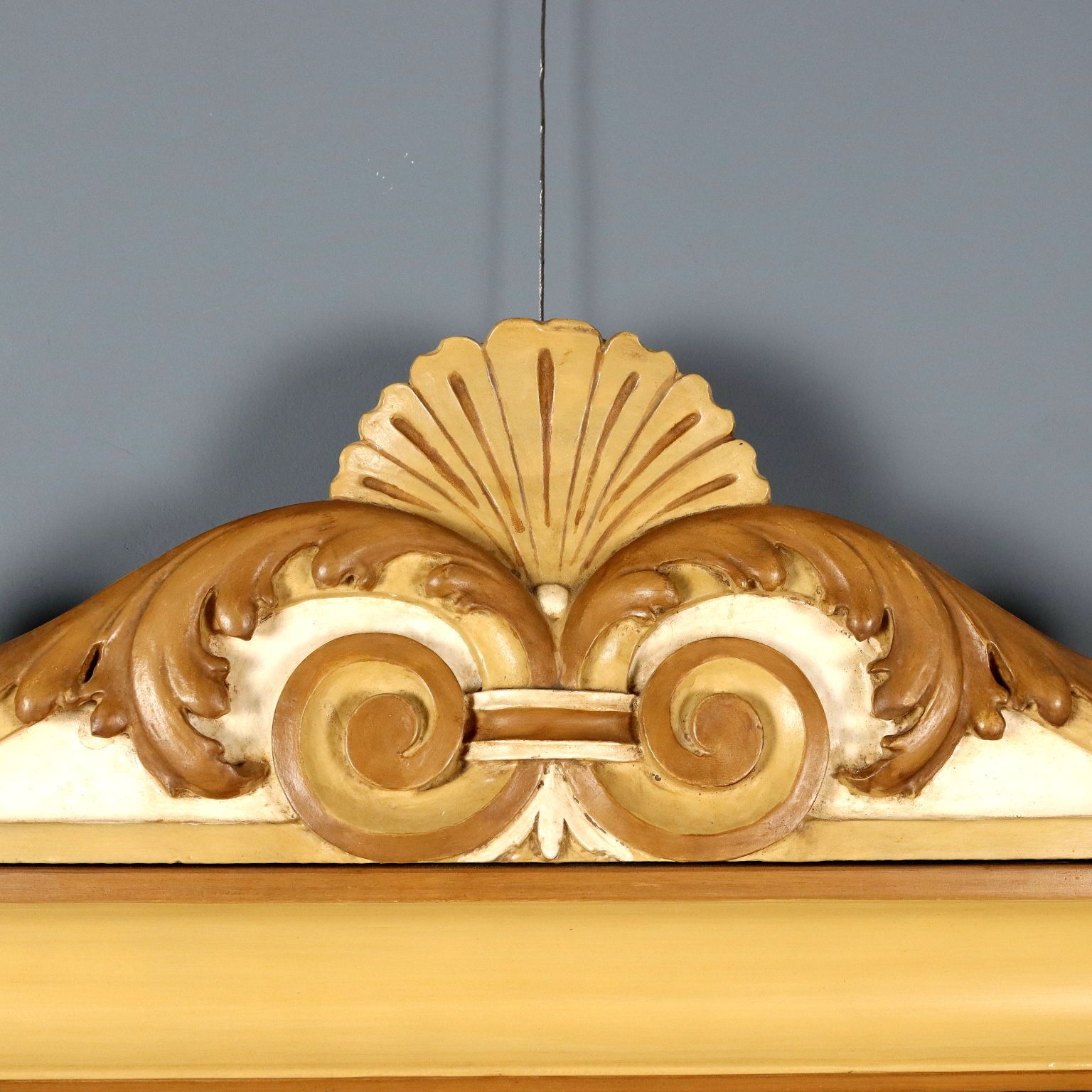 Antique Mirror Lacquered Carved Wood Italy XIX Century photo Home Decor