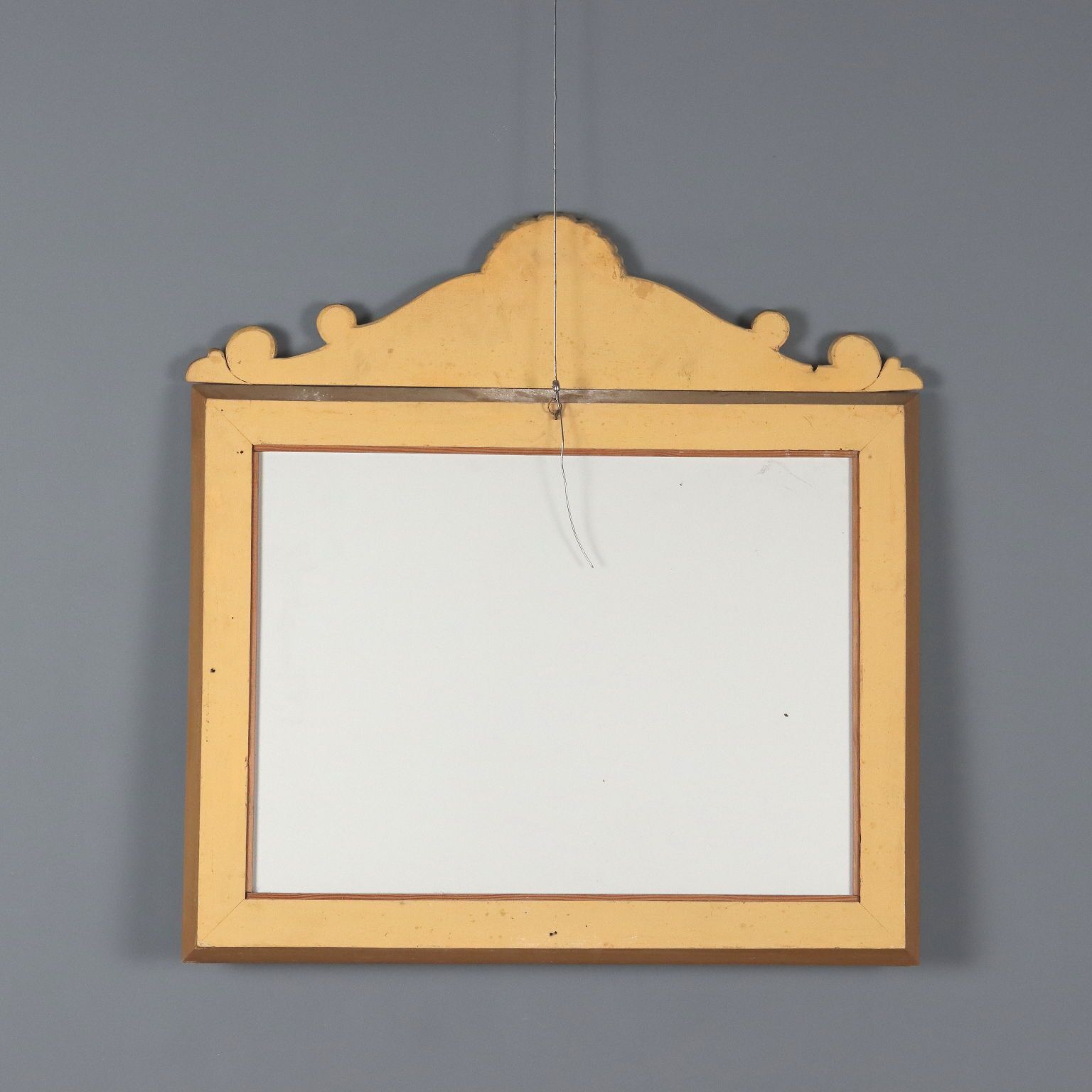 Antique Mirror Lacquered Carved Wood Italy XIX Century photo buy