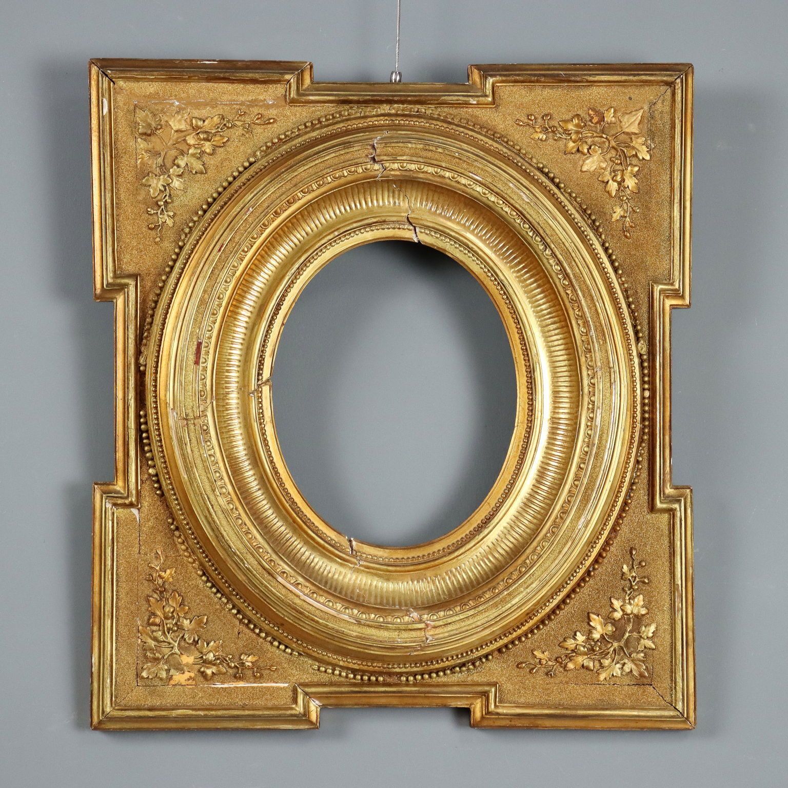 Antique Frame Gilded Carved Fir Italy Early XIX Century