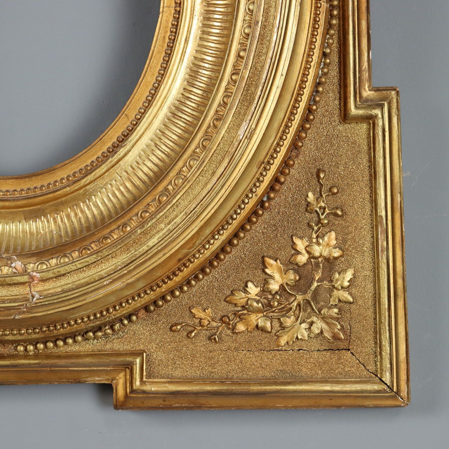Antique Frame Gilded Carved Fir Italy Early XIX Century photo vinterior