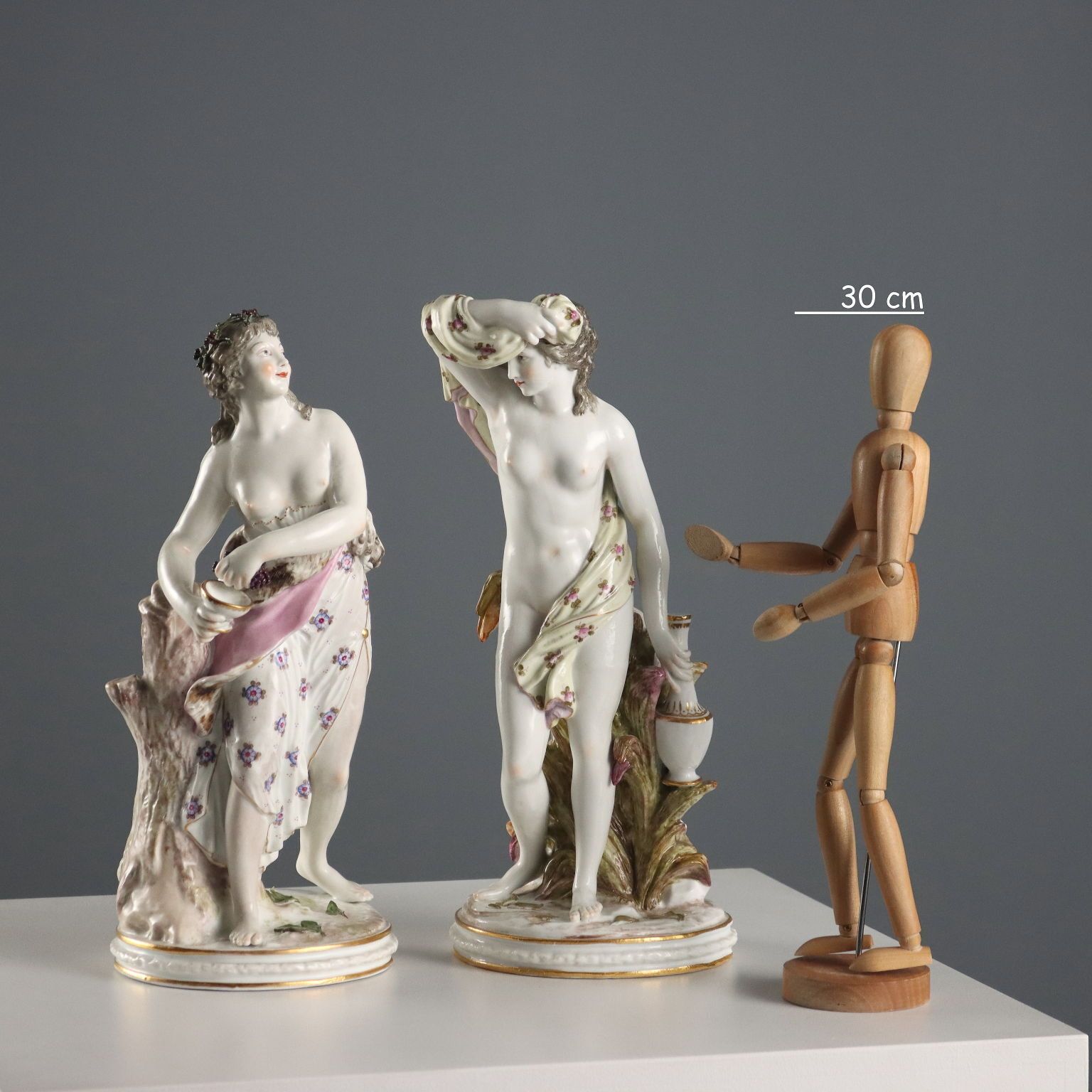 Antique Figurines Porcelain Edmé Samson Paris France XIX Century photo furniture