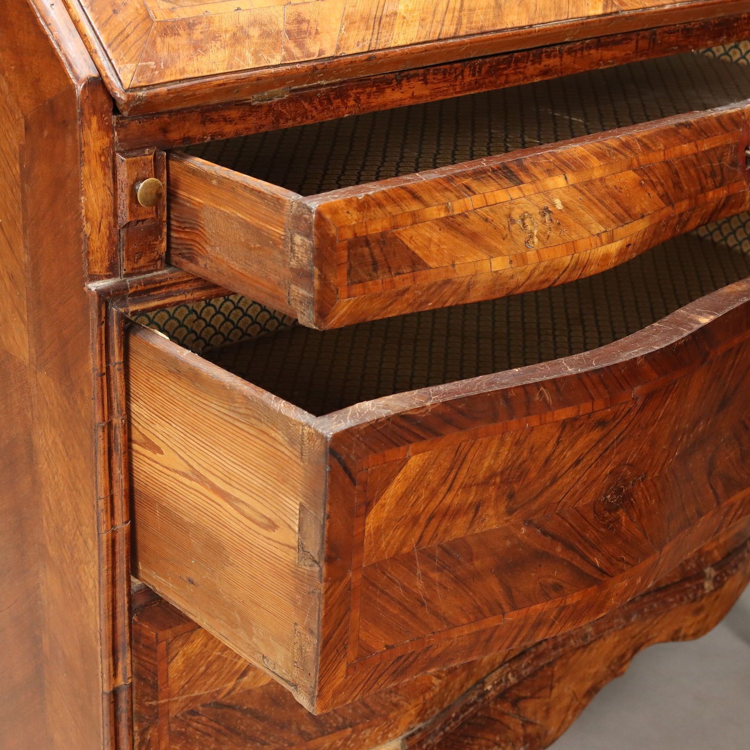 photo furniture Antique Drop Leaf Cabinet Bois De Rose 9 Drawers XVIII Century