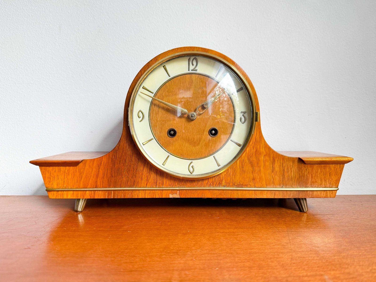 Vintage Junghans Tafel /Schouwklok | Jaren 1950 | Mid Century | Duitsland photo Woonaccessoires