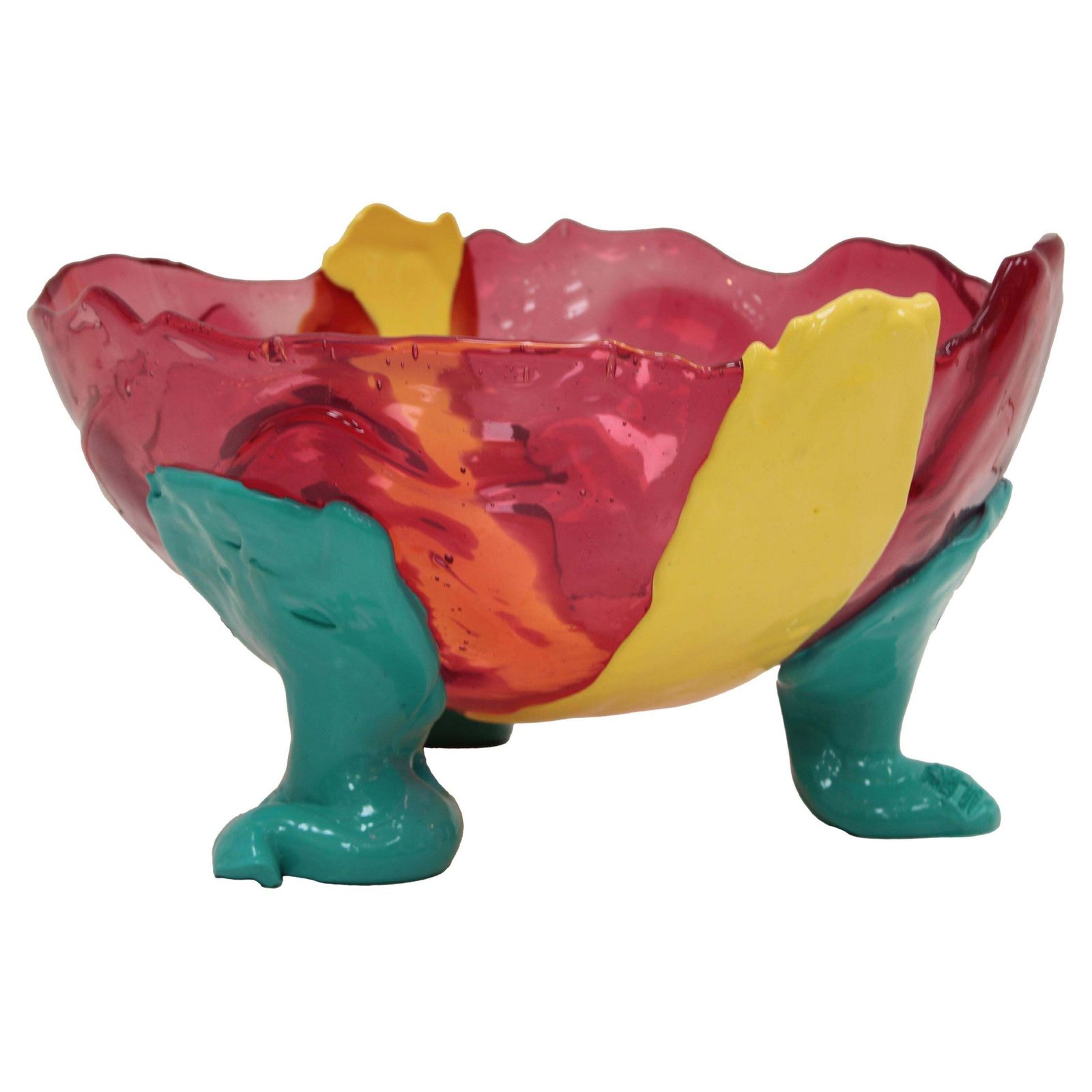 Resin Fruit Bowl From The Fish Collection By Gaetano Pesce. Unique Modern And Colorful Design