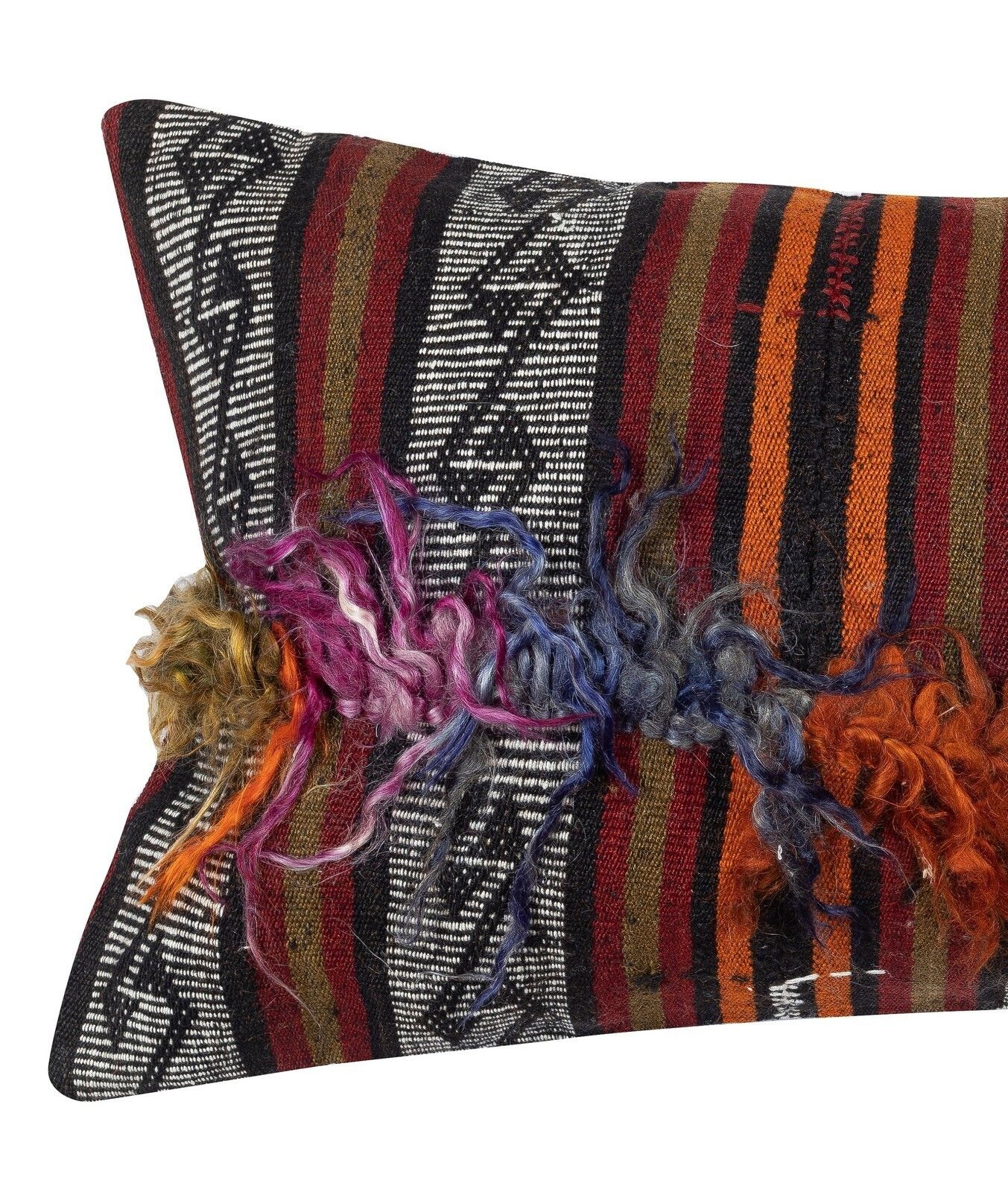 16"X28" Vintage Kilim Cushion Cover. Handmade Throw Pillow Cover. Pillowcase photo furniture
