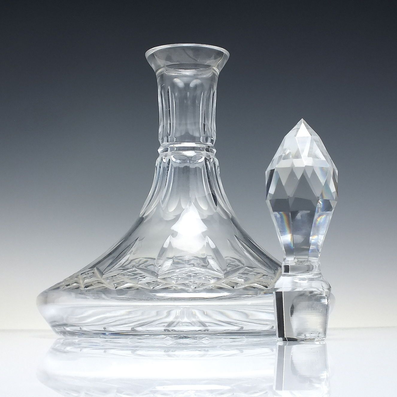 Vintage Scottish Edinburgh Crystal 'Montrose' Glass Ships Decanter C1980 photo furniture