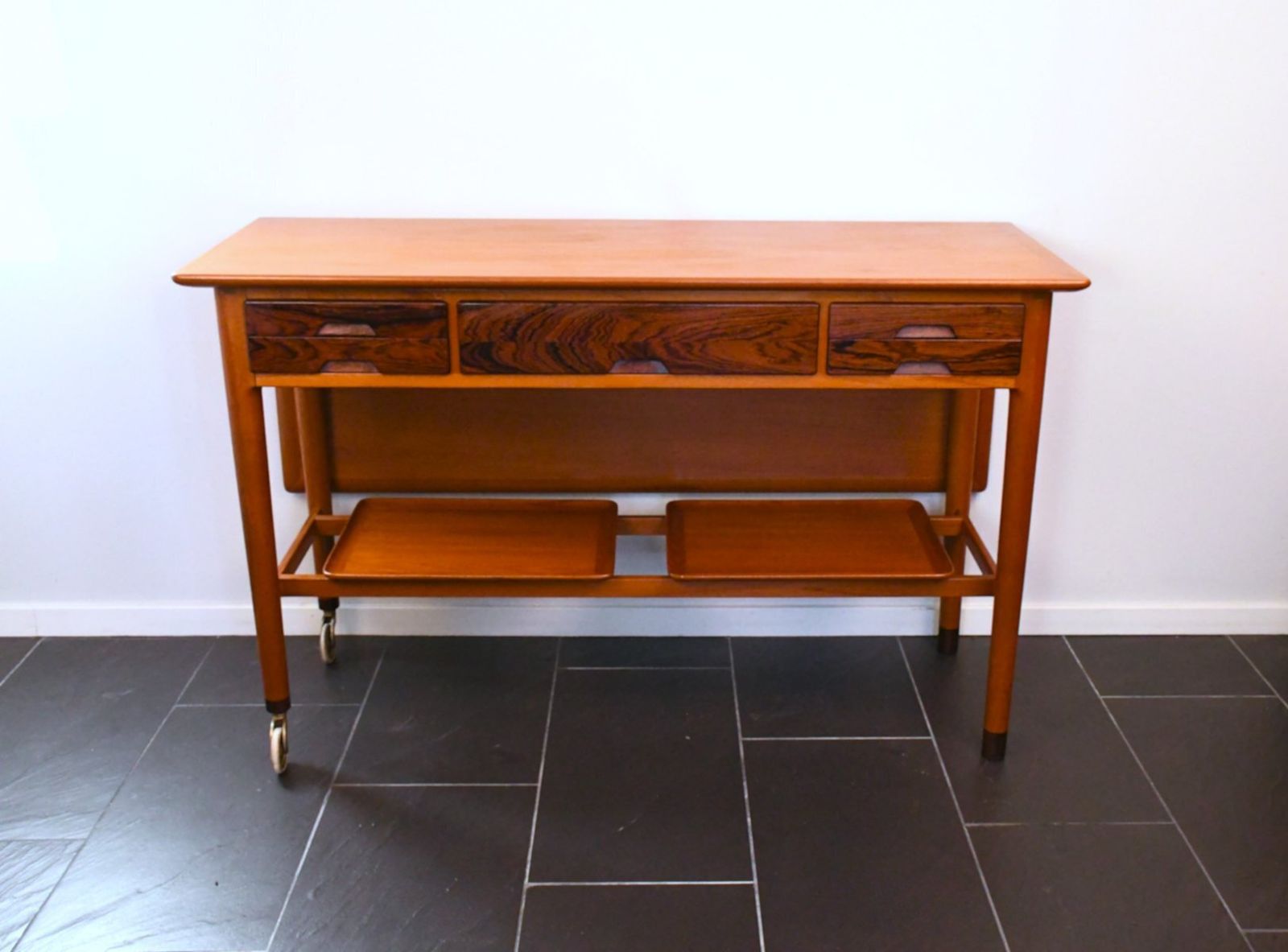 Swedish Modern Foldable Serving Sideboard By Christian Fallesen For Nordiska Kompaniet, 1940s