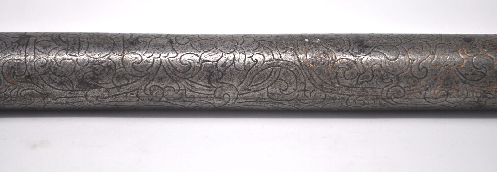 Antique Tibetan Iron Document Holder, 16th 17th Century, Parcel Gilt Scrollwork Pen Case, Rare Himalayan Antiquity Collector Gift photo buy