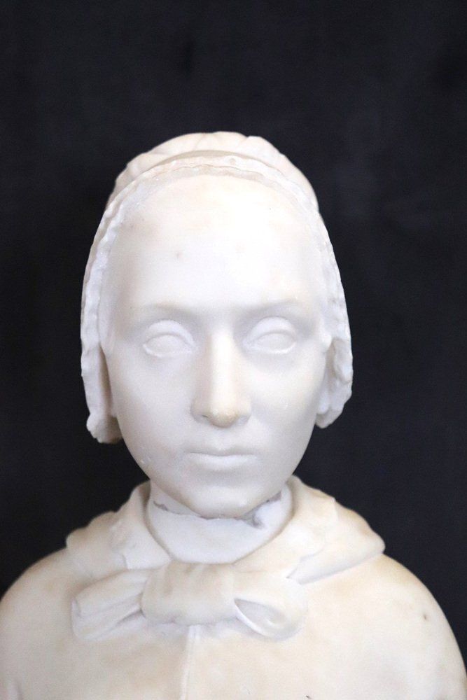 photo buy Bust Of A Lady, 19th Century, White Marble Sculpture