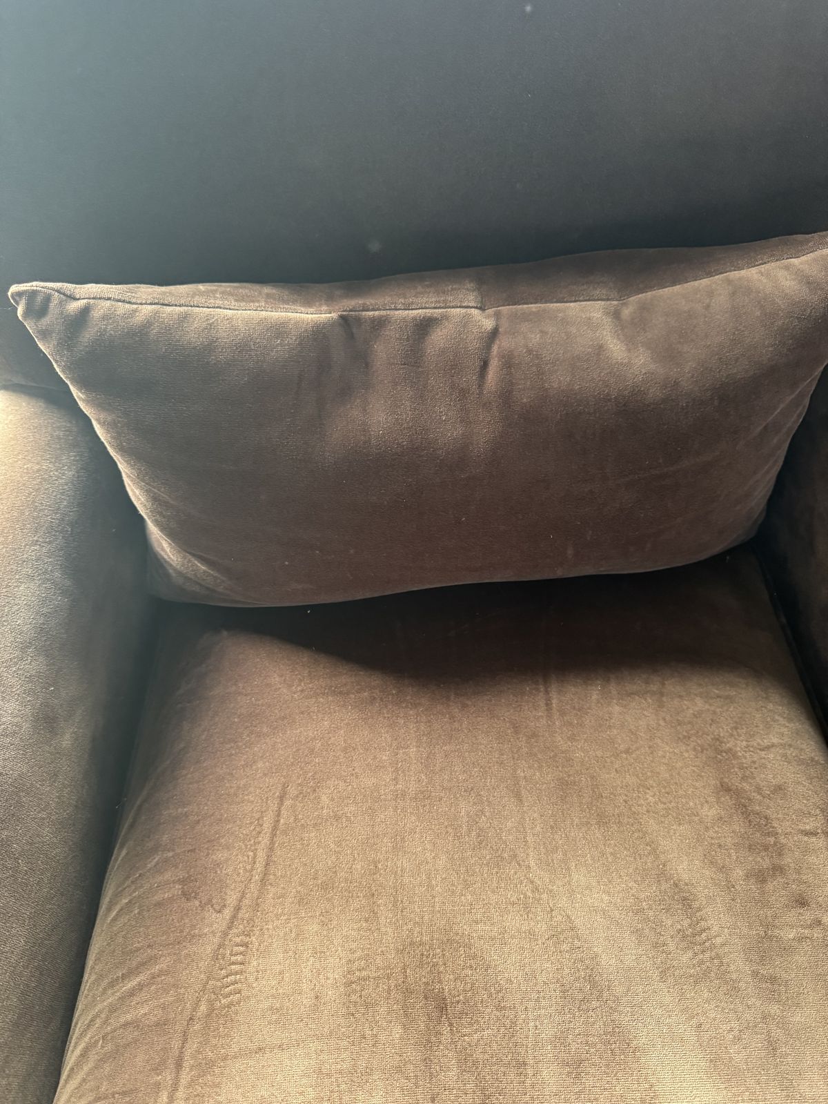 Stunning Chocolate Brown Velvet Armchair photo for sale