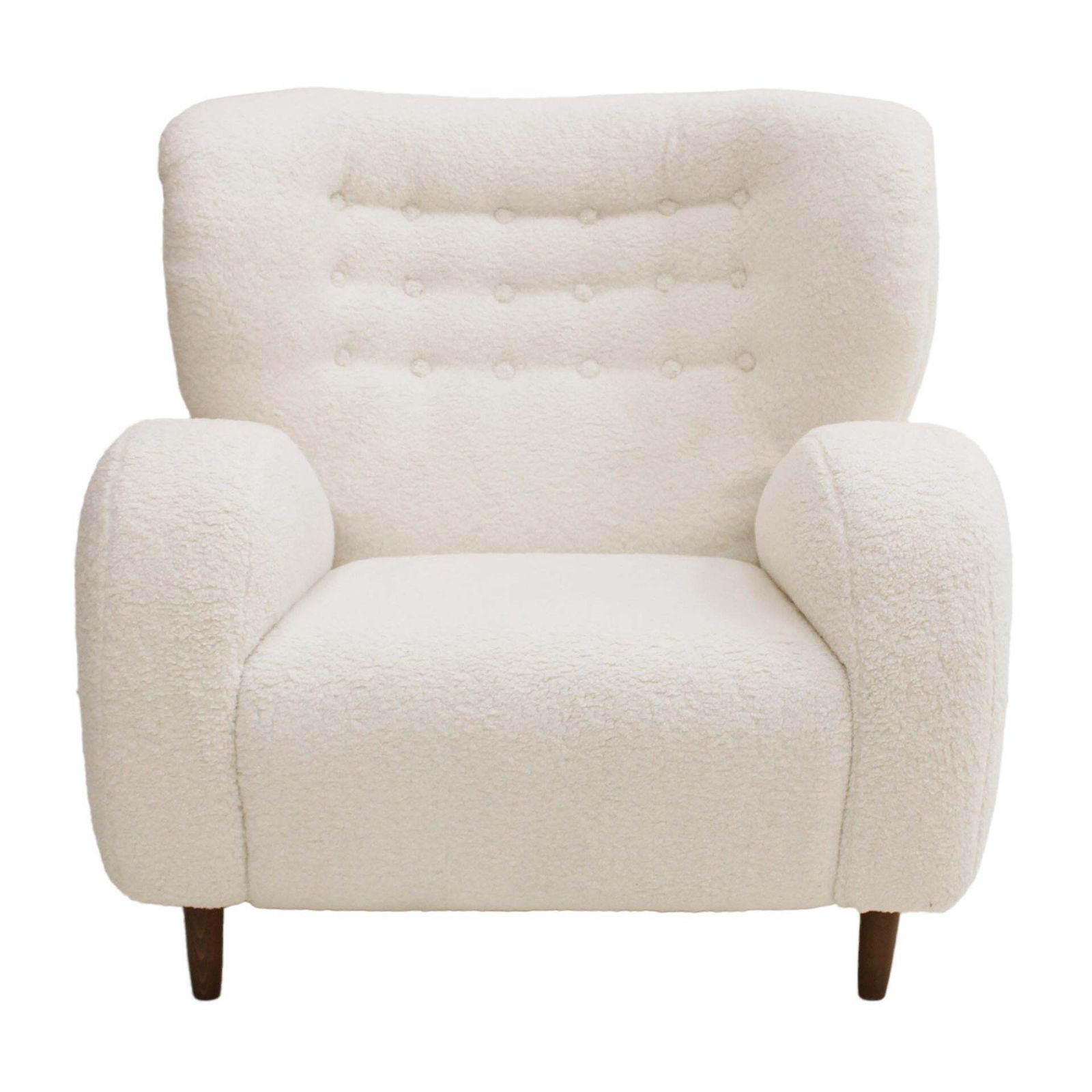 Pair Of Wool And Solid Wood Armchairs From The Late 20th Century, Norway photo for sale
