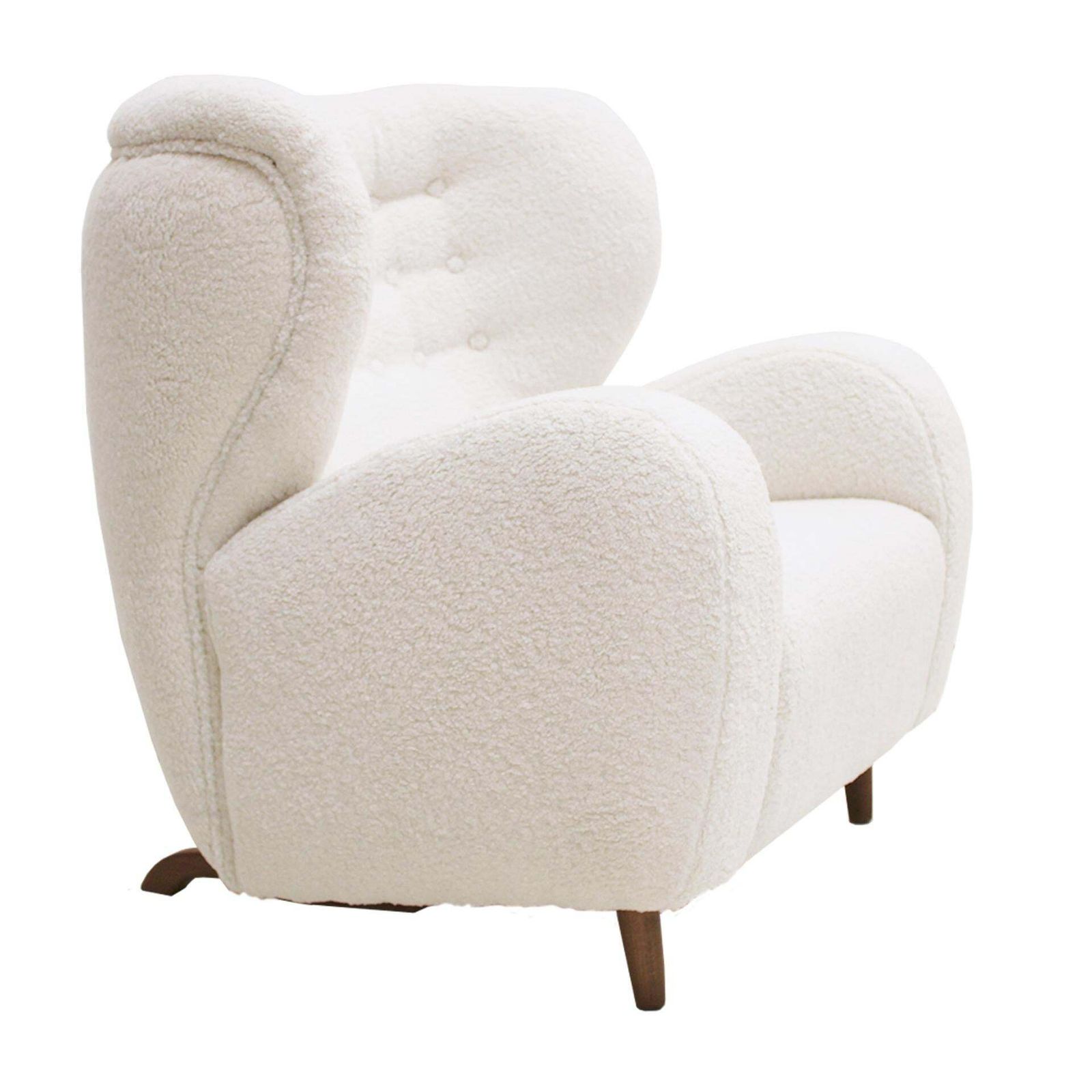 Pair Of Wool And Solid Wood Armchairs From The Late 20th Century, Norway photo 6203.0