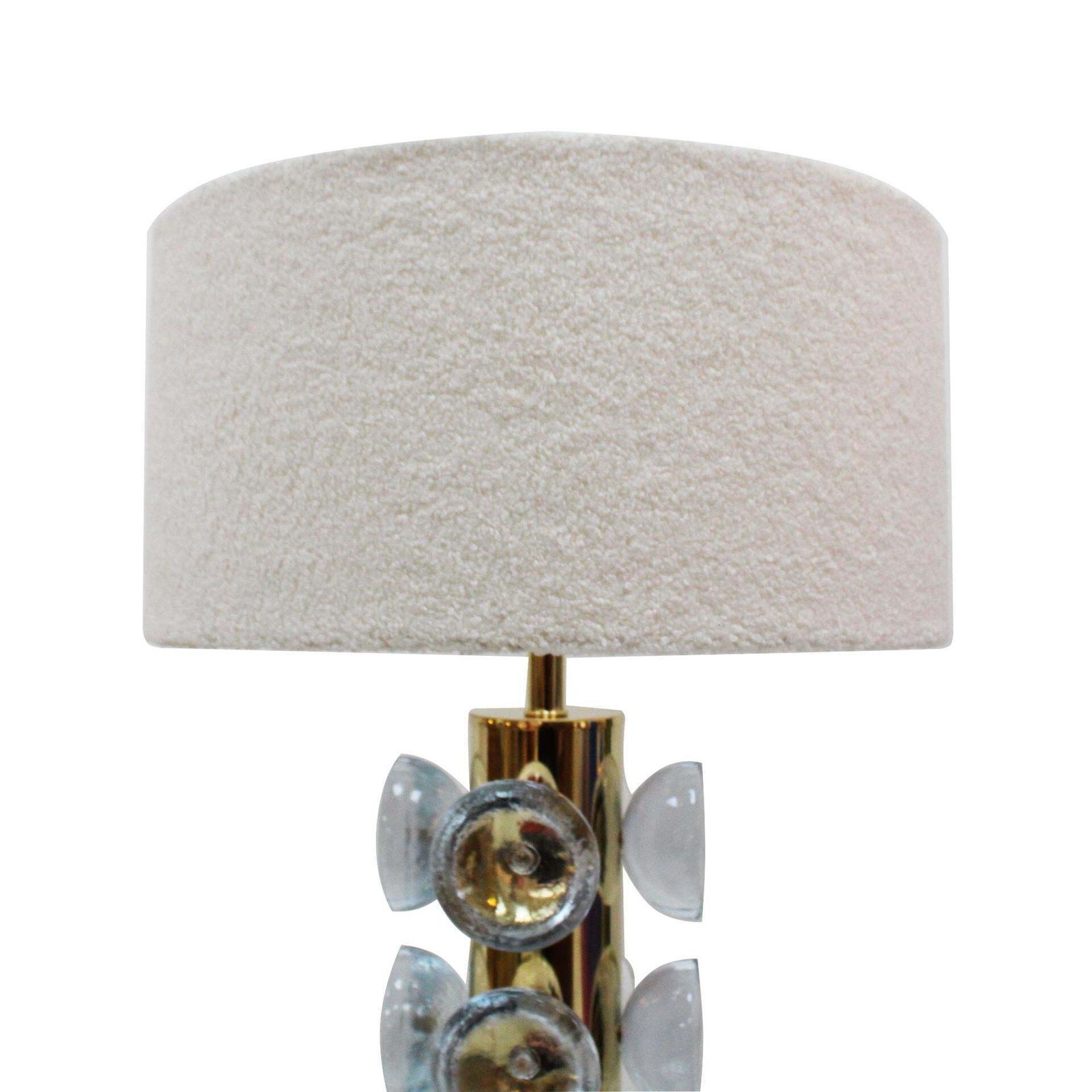Italian Table Lamp Made Of Murano Glass And Brass, Italy photo for sale