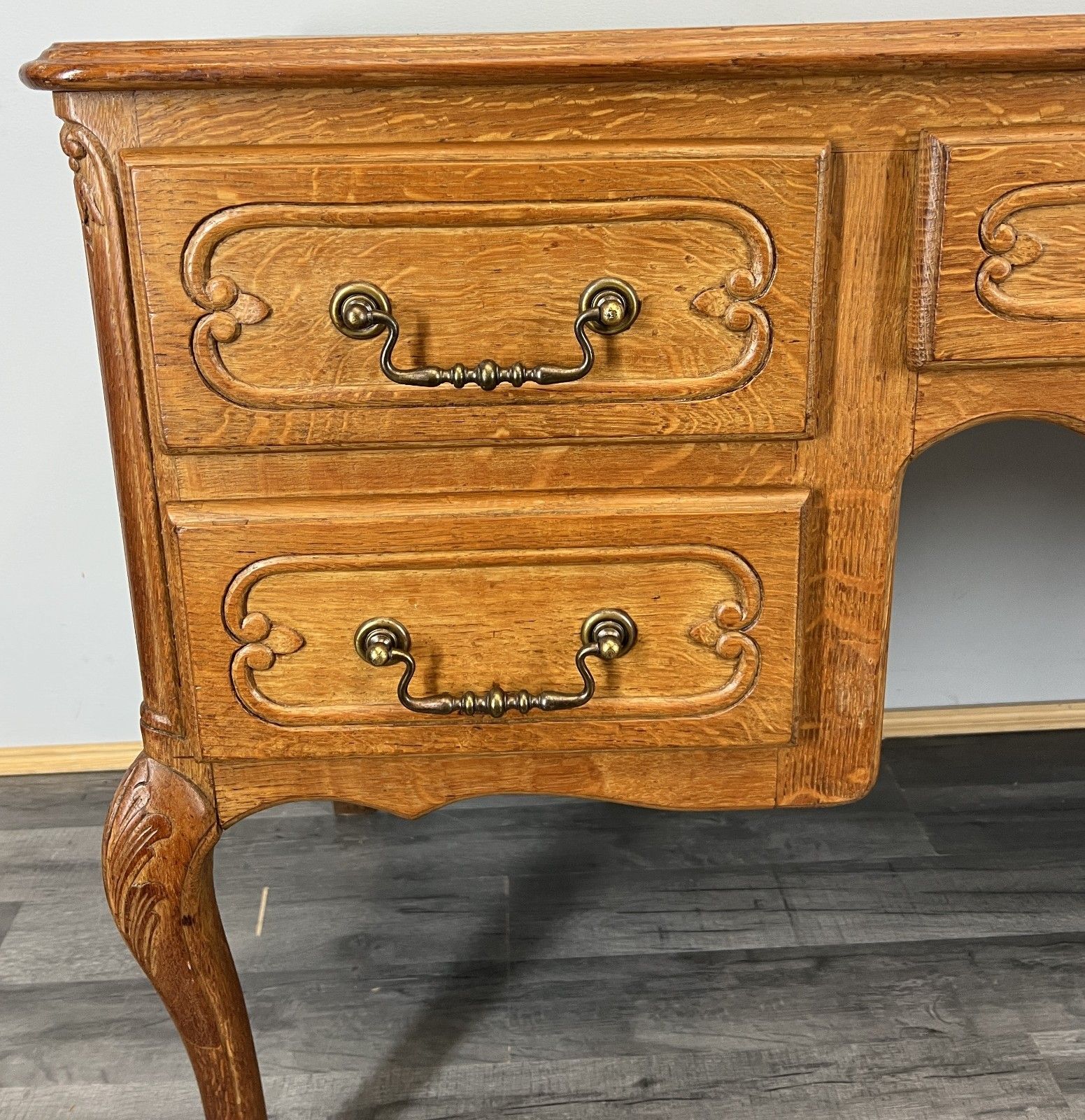 Cabinet Vintage French Louis XVI  Tv Stand  Carved Desk Oak Sideboard Lot 4515 photo Furniture