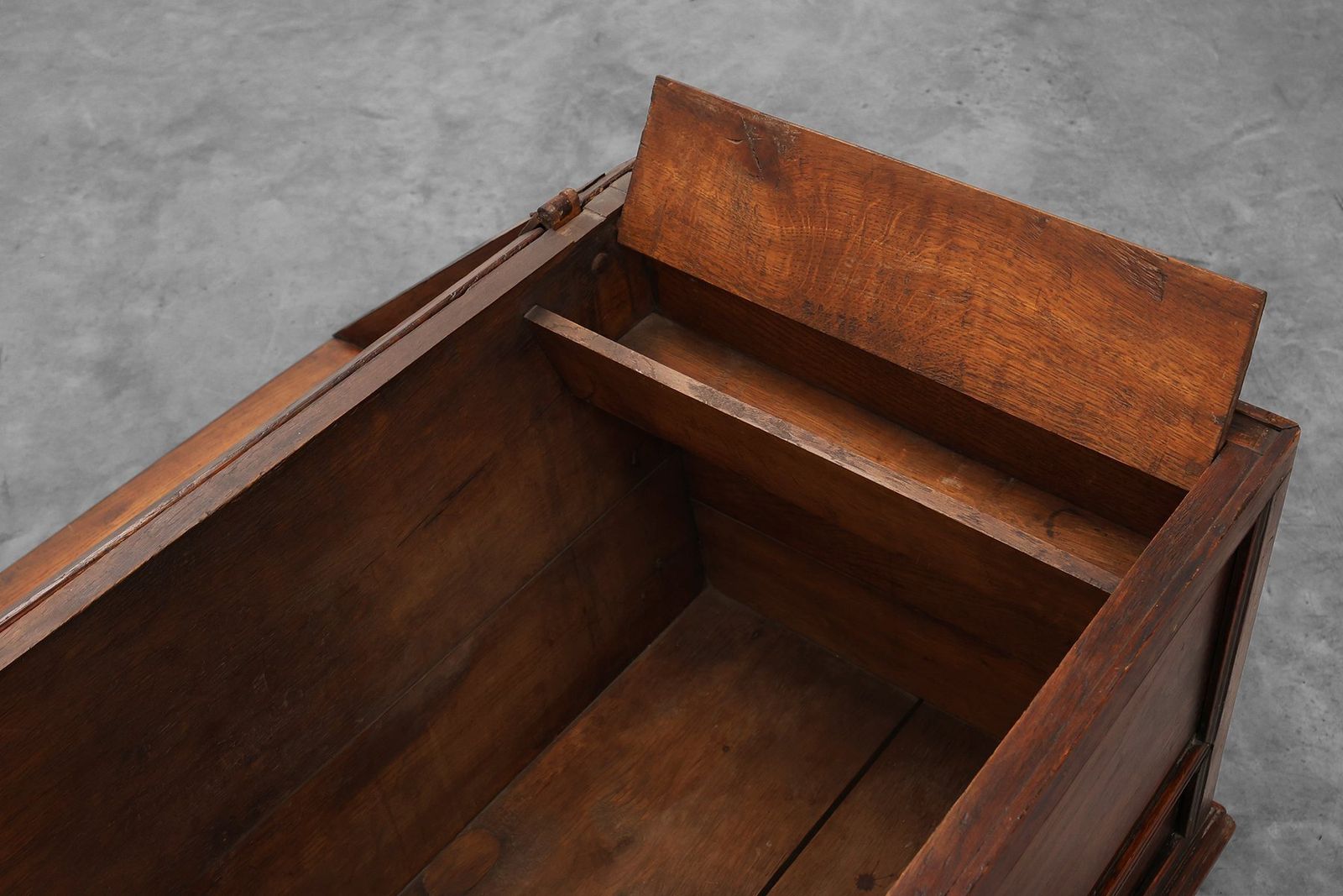 Large 18th Century Provincial Oak Chest, France photo vintage