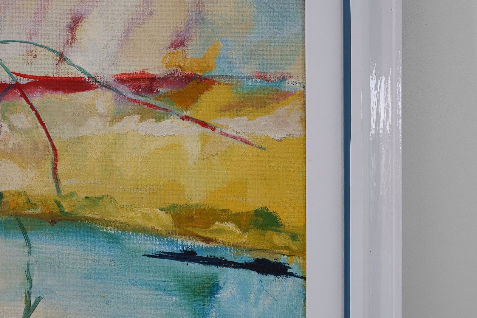 Belgian Artist, Modern Abstract Landscape, Oil On Canvas, 1982 photo 1317.0