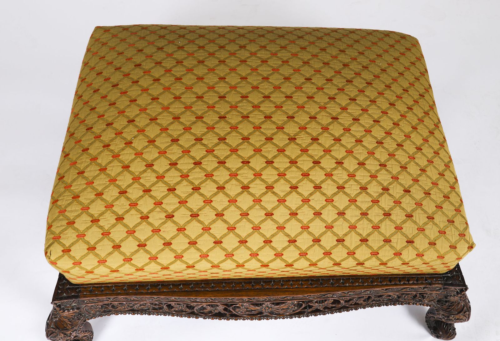 Antique Large Anglo Indian Stool 19th Century 95x75cm photo vinterior