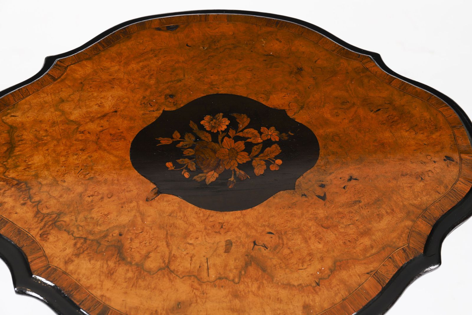 Victorian Burr Walnut Wine / Occasional Table C.1860 19th C photo Furniture