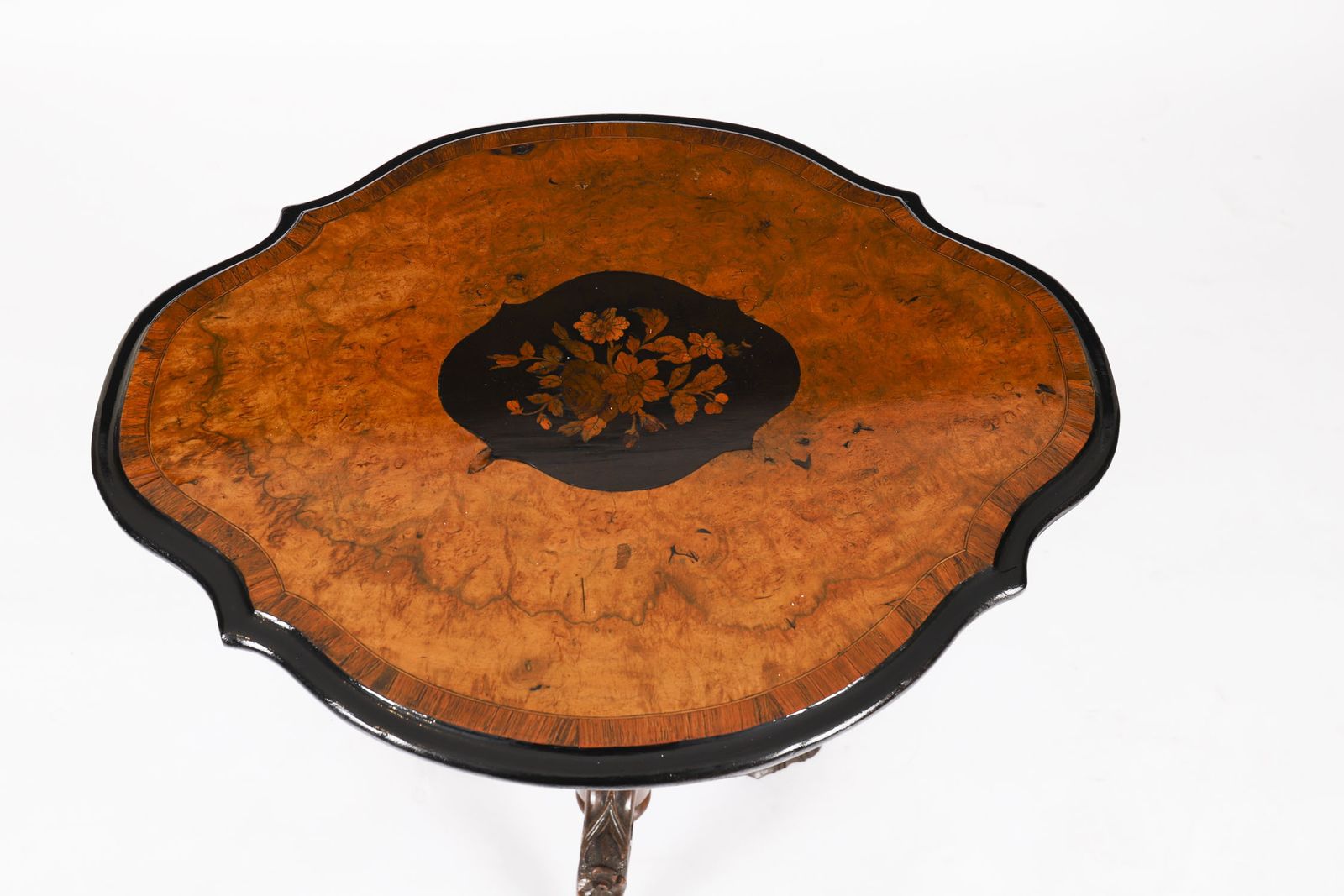 photo furniture Victorian Burr Walnut Wine / Occasional Table C.1860 19th C