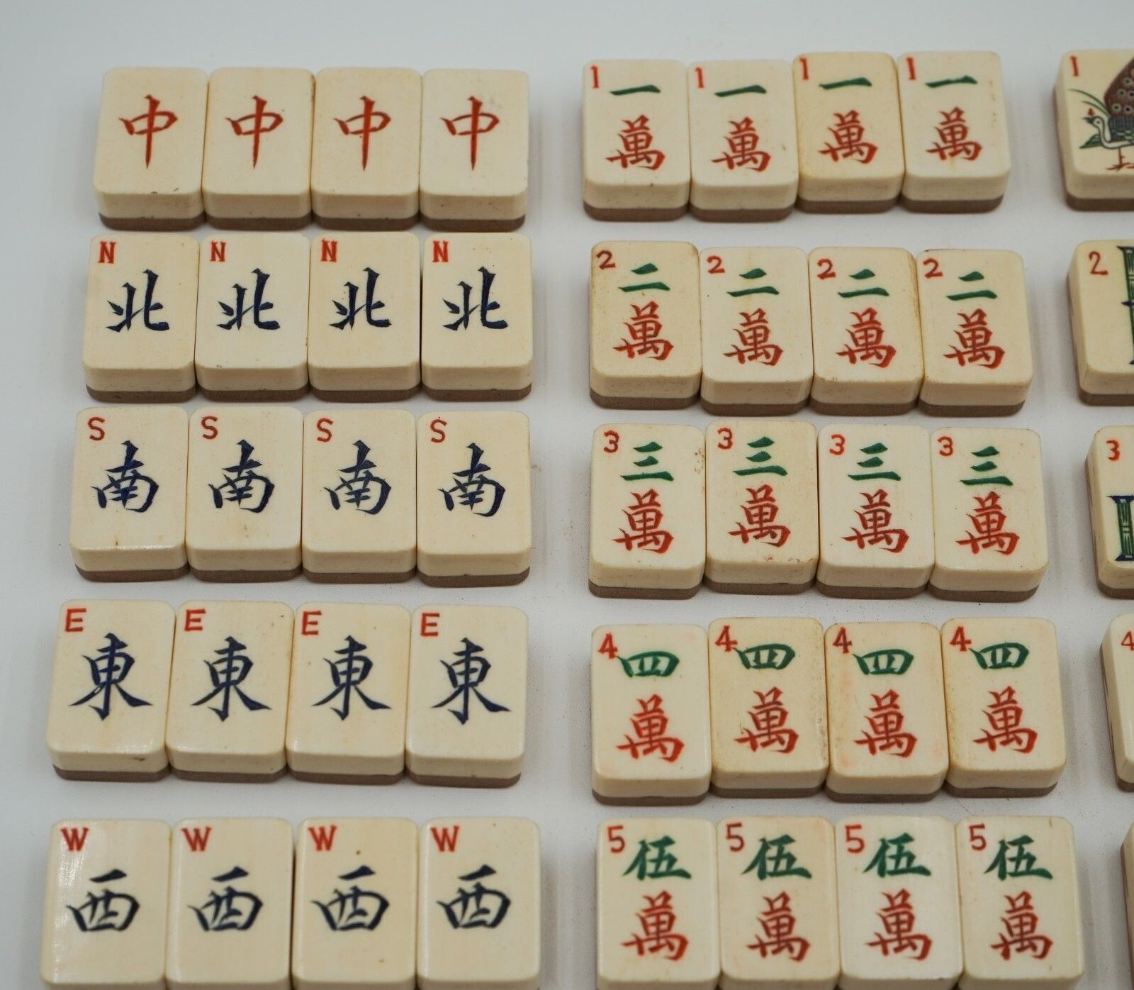 photo buy Antique Traditional Chinese Mahjong Game Set With 144 Tiles