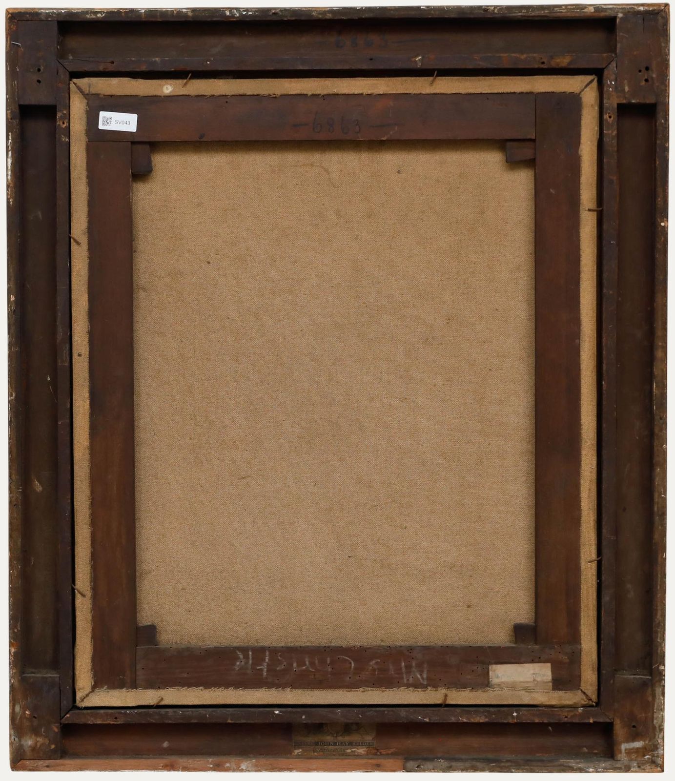 Framed 19th Century Oil Portrait Of Mrs Christie photo for sale