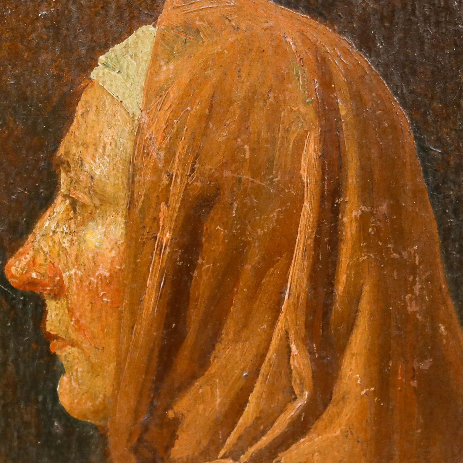 Attrib. Jan Dunselman (1863 1931) Framed Oil, Woman In Profile photo Art