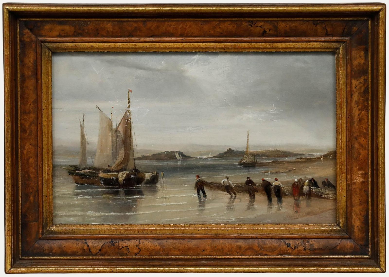 Attrib. James Edwin Meadows (1828 1888) Mid 19th Century Oil, The Day's Catch
