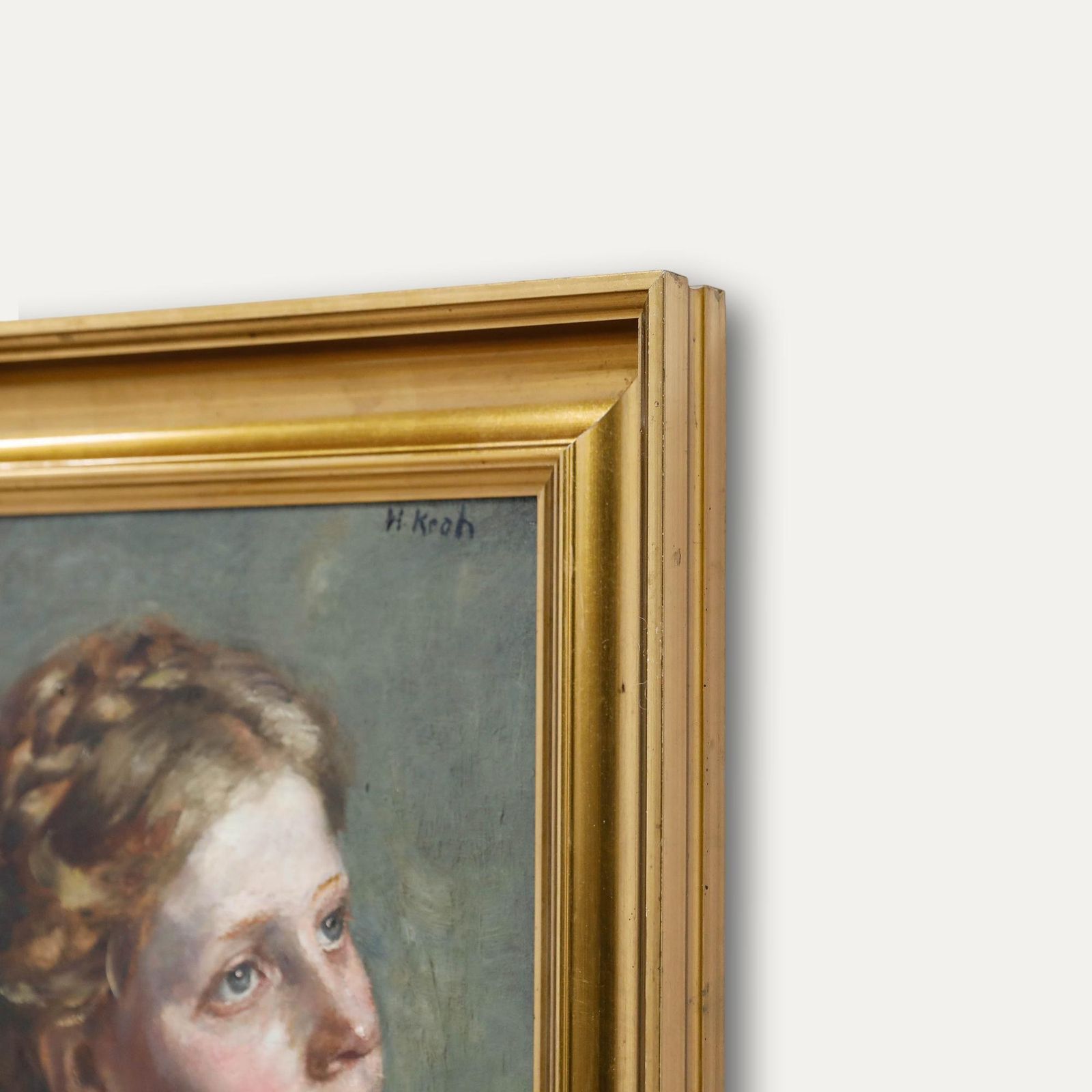 Heinz Kroh (1881 1972) Framed Early 20th Century Oil, Looking Out The Window photo 450.0