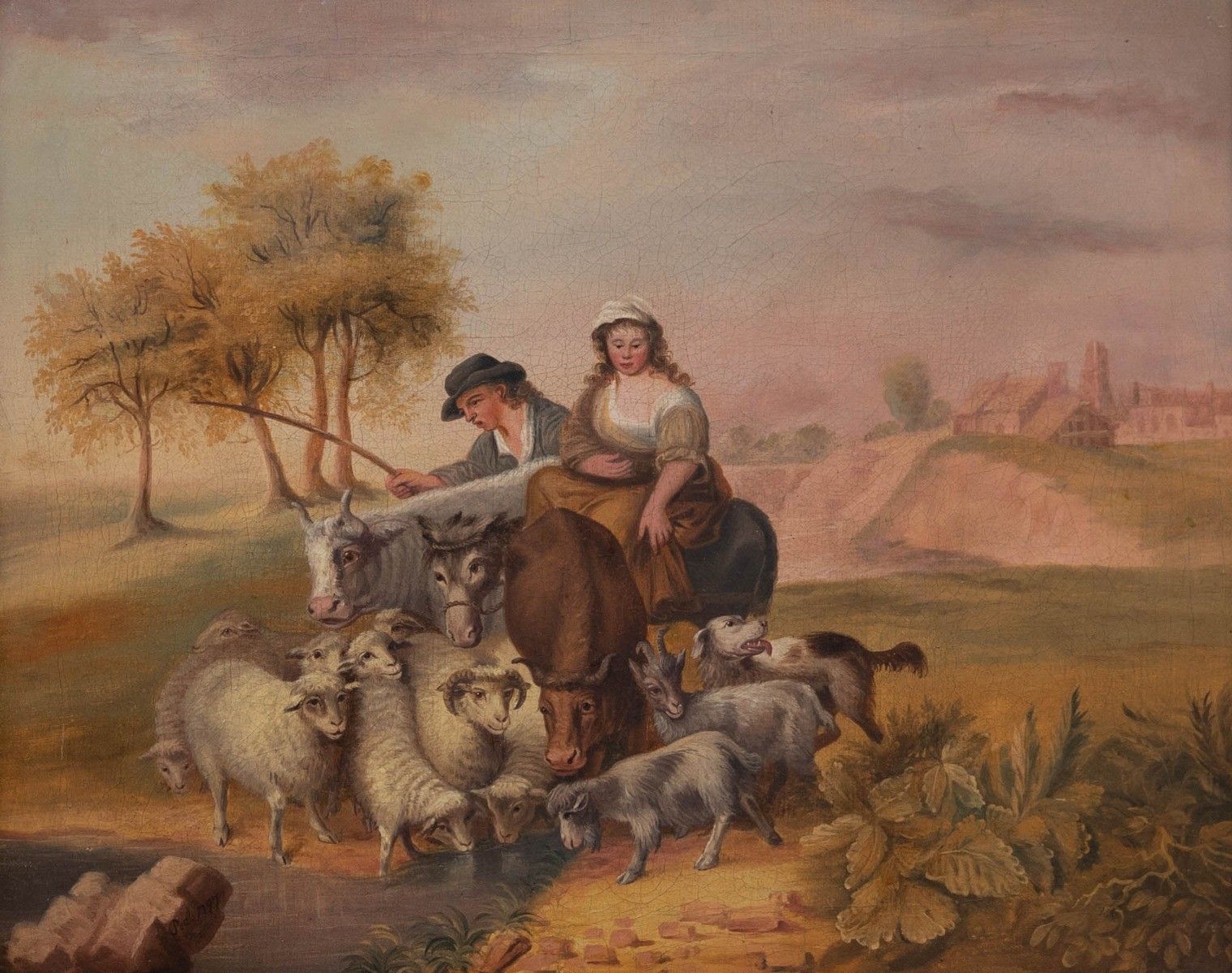 Peat 1787 Oil, Leading The Animals To Water photo furniture
