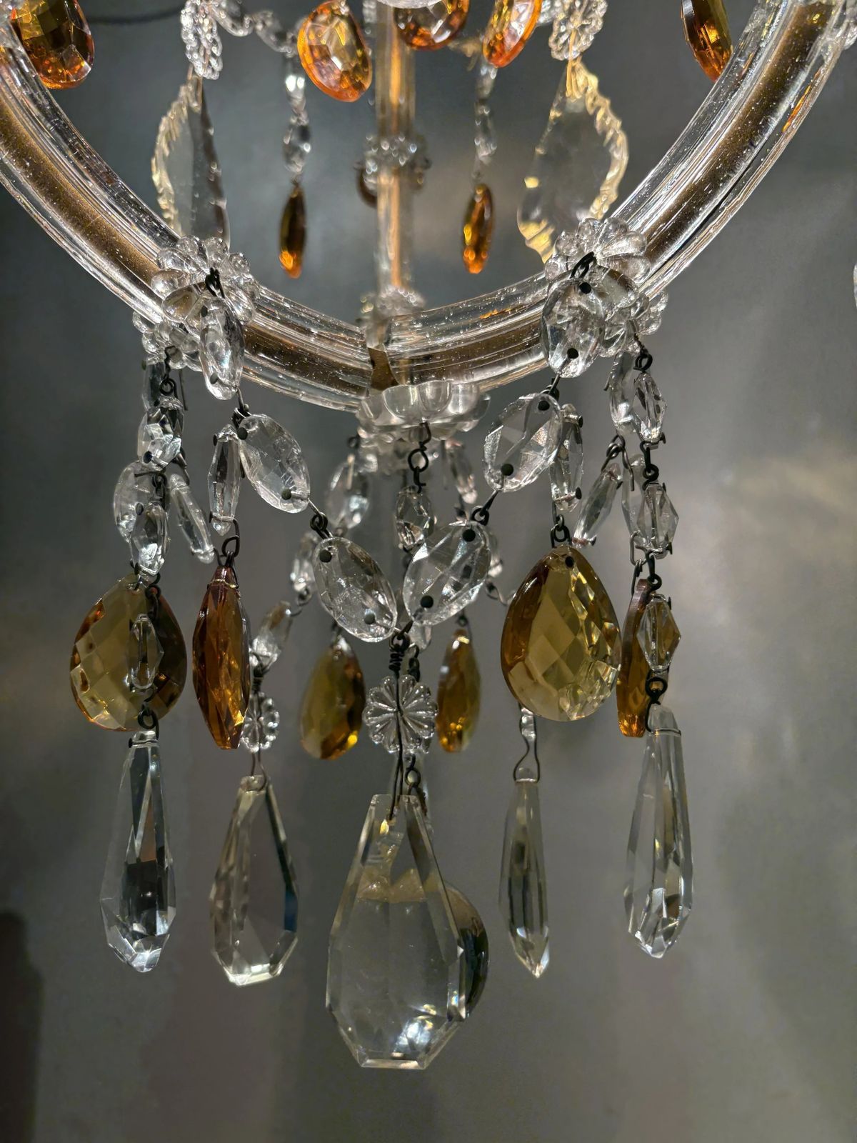 Italian Mid Century “Maria Teresa” Chandelier With Bohemian Crystal photo 1327.0