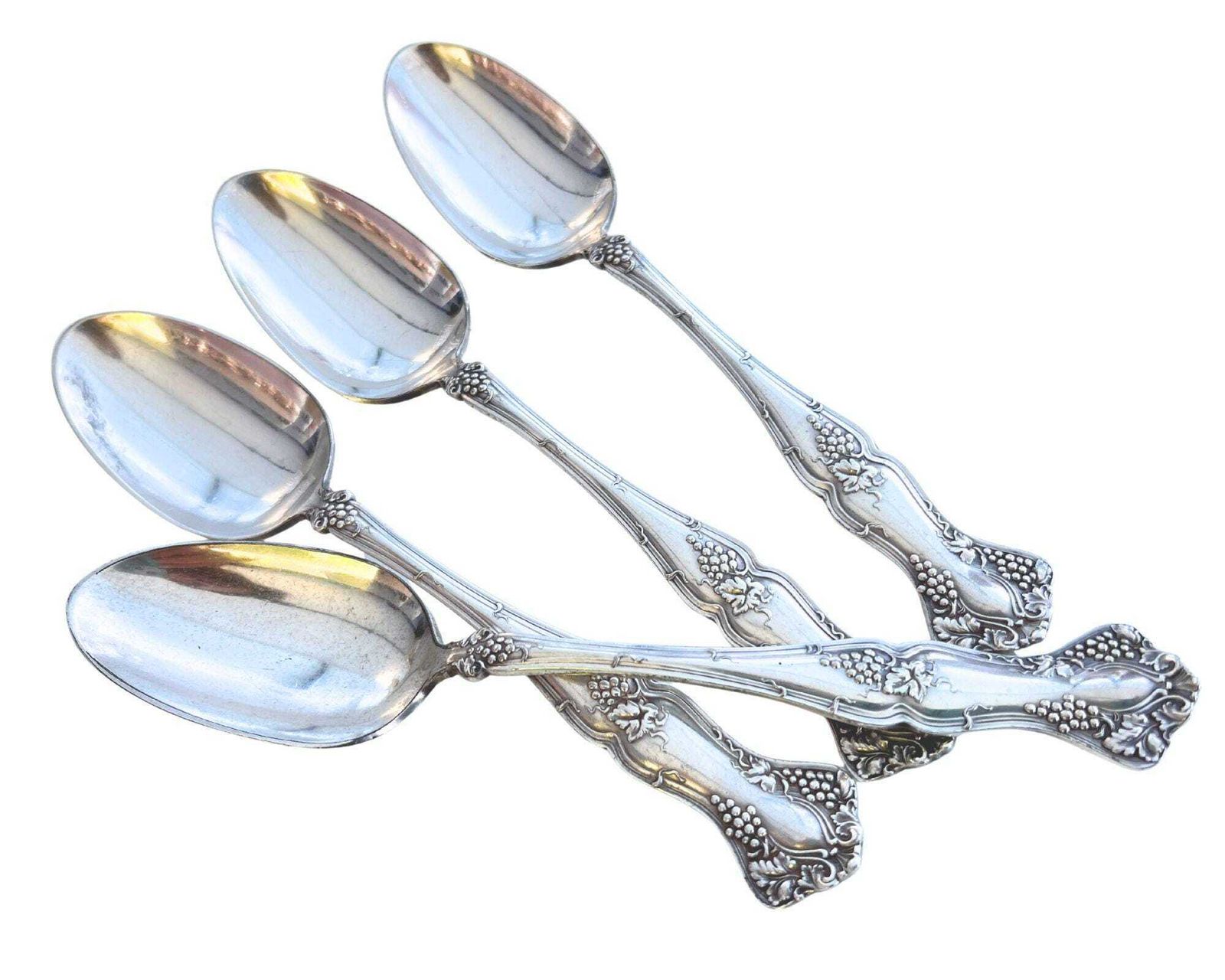 Rogers Bros Soup Spoons | 4pcs | Silver Plate Grapes Vine | Ready To Use photo furniture