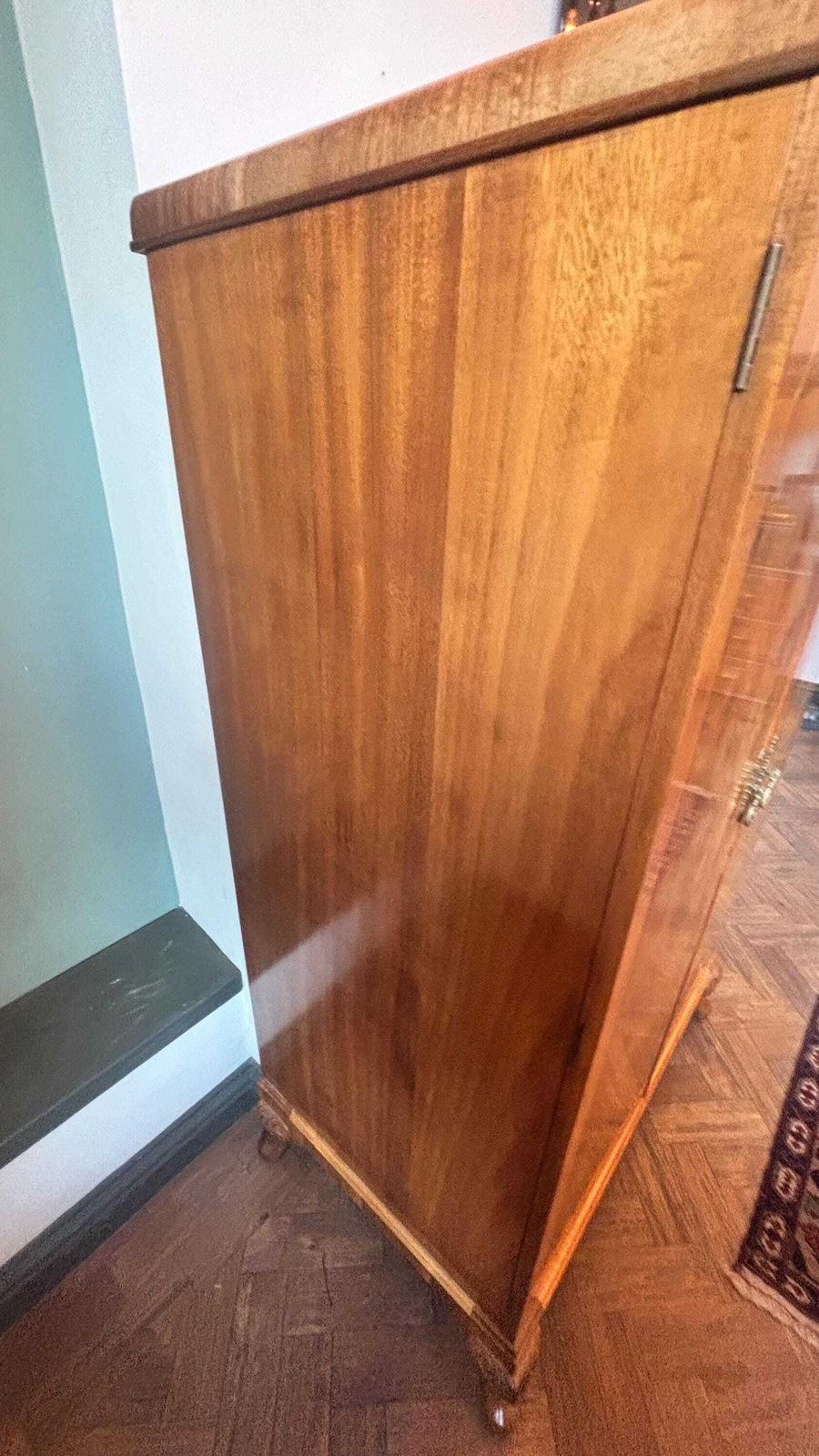 Art Deco Waring And Gillows Gentlemen’s Burr Walnut Wardrobe. photo Furniture