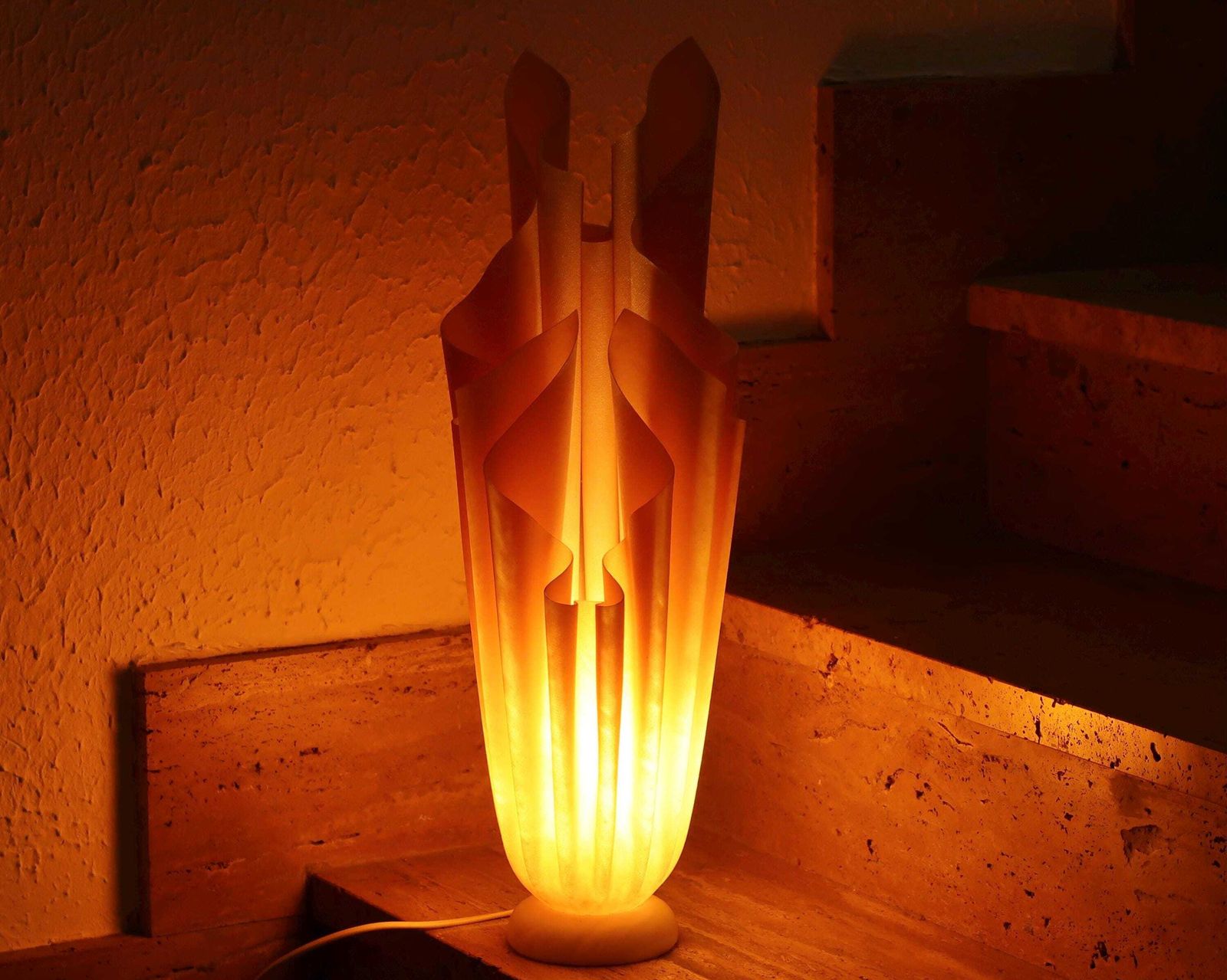 Huge French Georgia Jacob "Athena" Lamp With Marble Base, 1980s / Vintage, Lamp The Substance Film, Lighting photo furniture