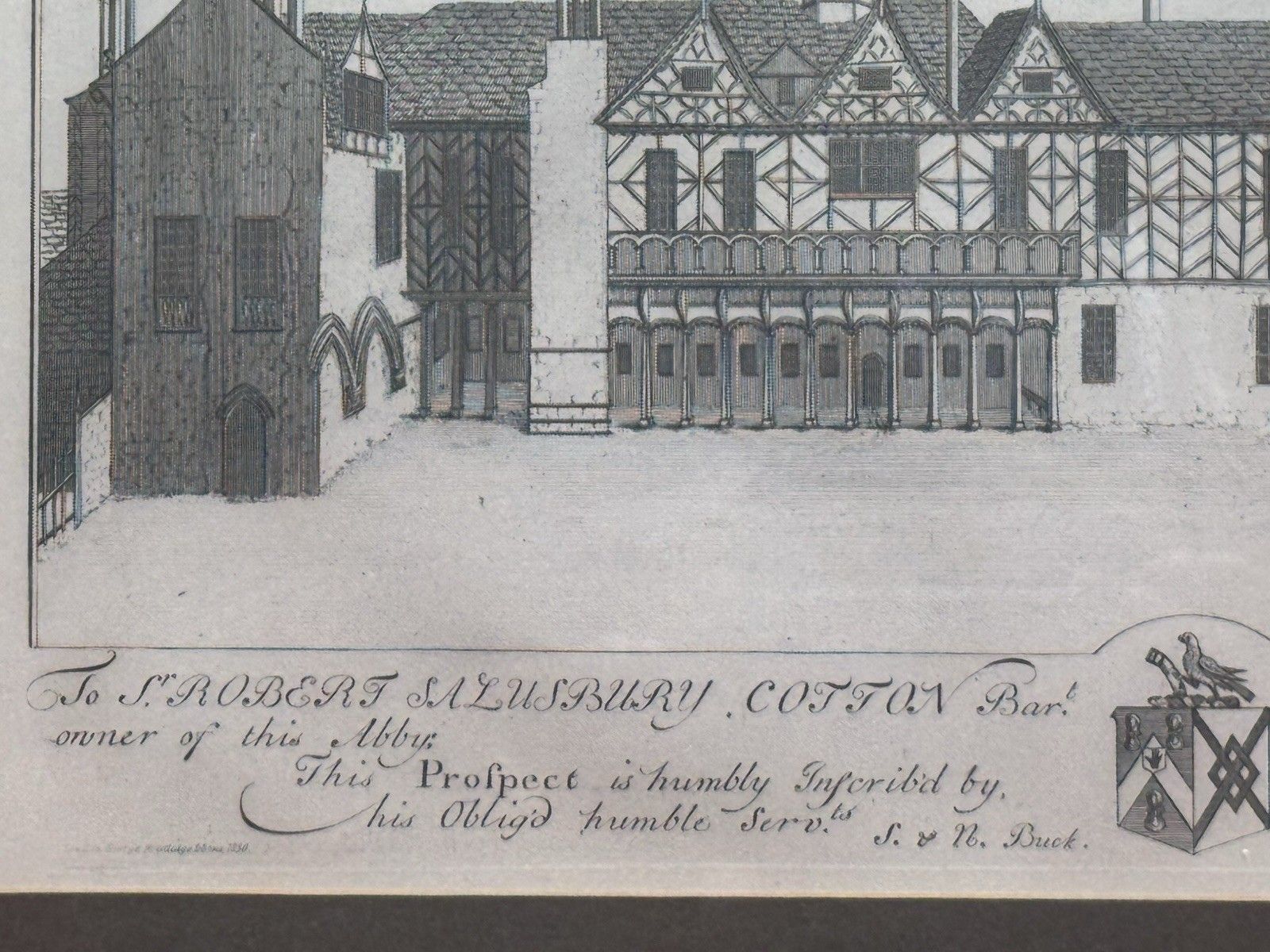 Art Combermere Abbey, Cheshire Antique Lithograph Print 1727 (1880) By Buck Brothers photo